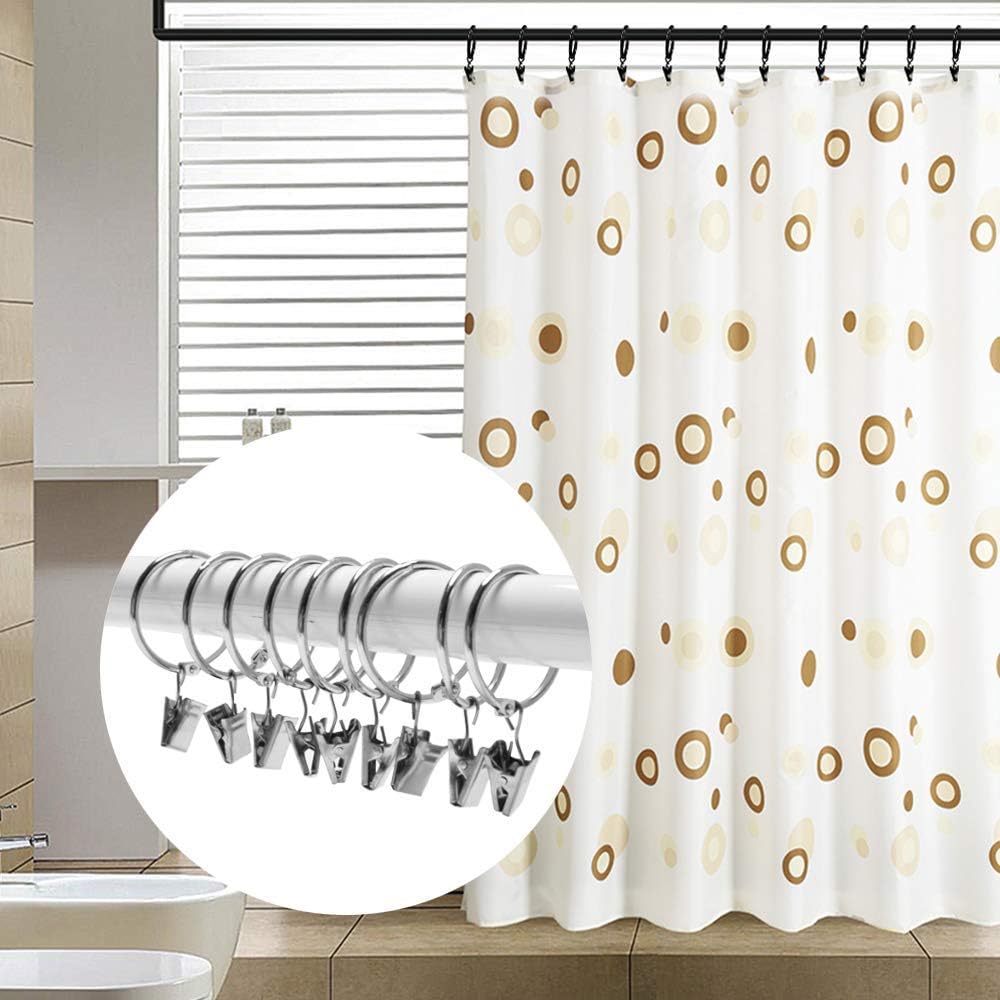 JANYUN 120 Pack Heavy-Duty Hook Clip Set Metal Curtain Clips for Curtain Photos Home Party Decoration Art Craft Display - Silver