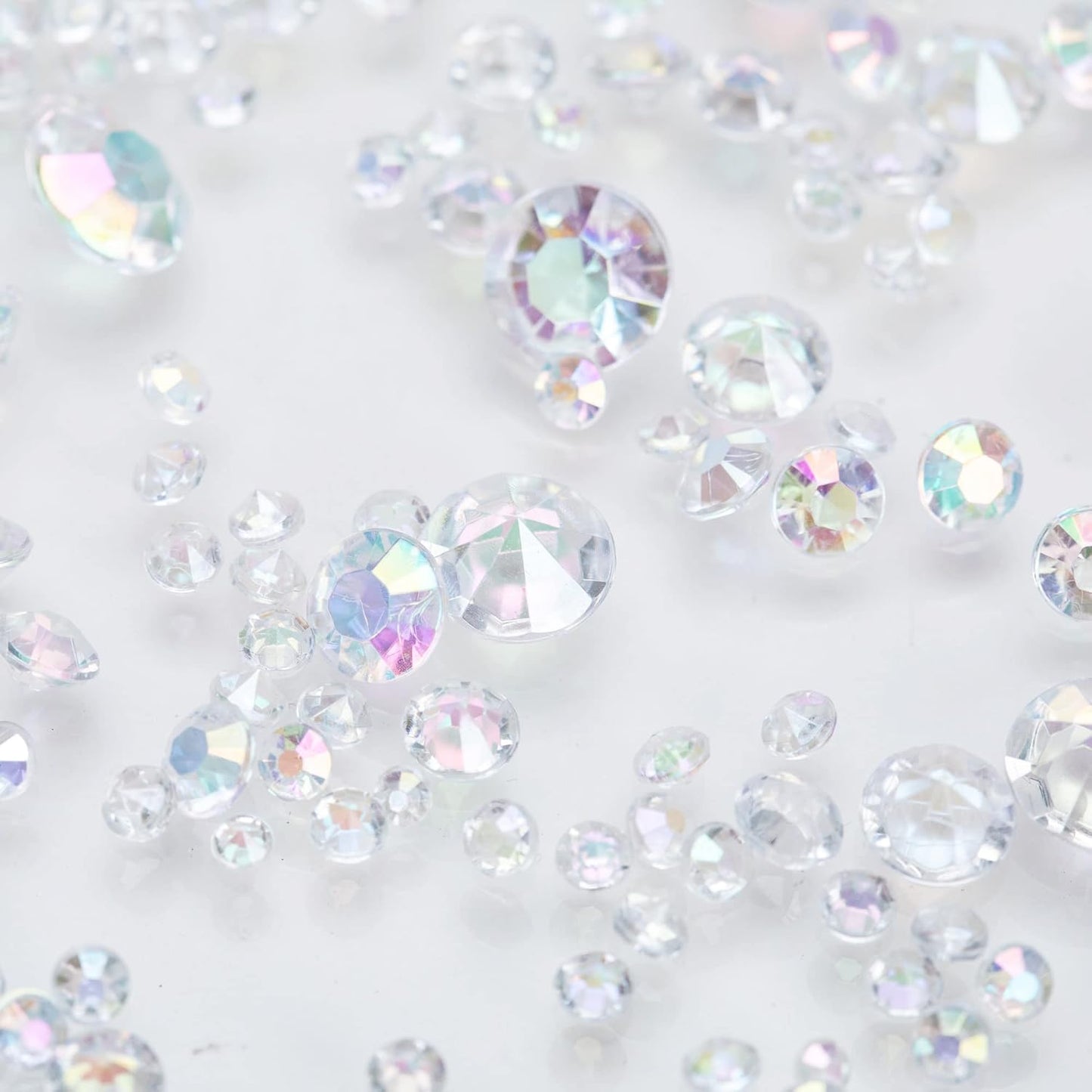 Vase Fillers for Centerpieces Home Deco,8700 Pieces Iridescent Diamond Table Confetti,Fake Plastic Gems for Bridal Shower,Wedding & Party Decorations