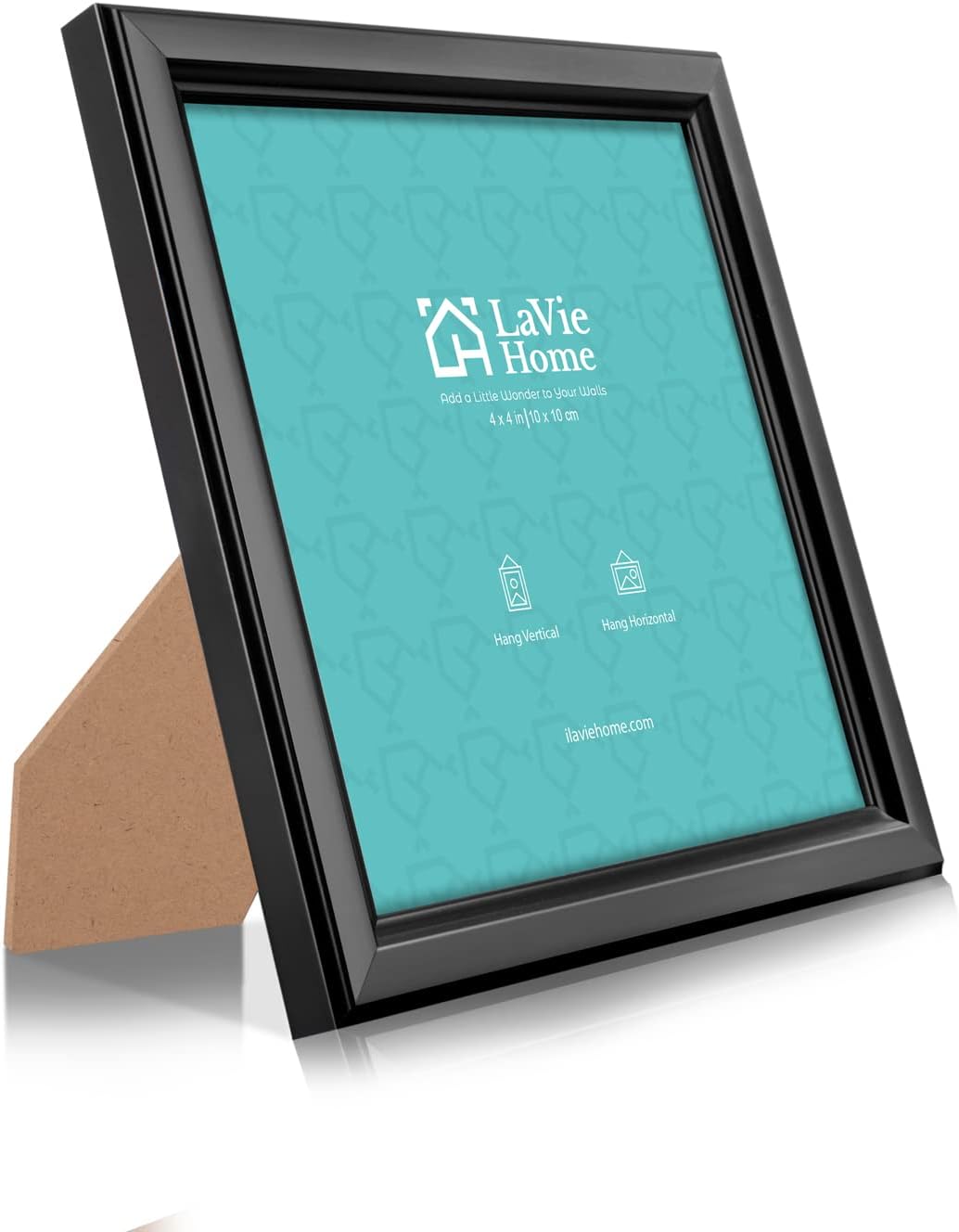 LaVie Home 4x4 Picture Frames (12 Pack, Black) Simple Designed Photo Frame with High Definition Glass for Wall Mount & Table Top Display, Set of 12 Classic Collection