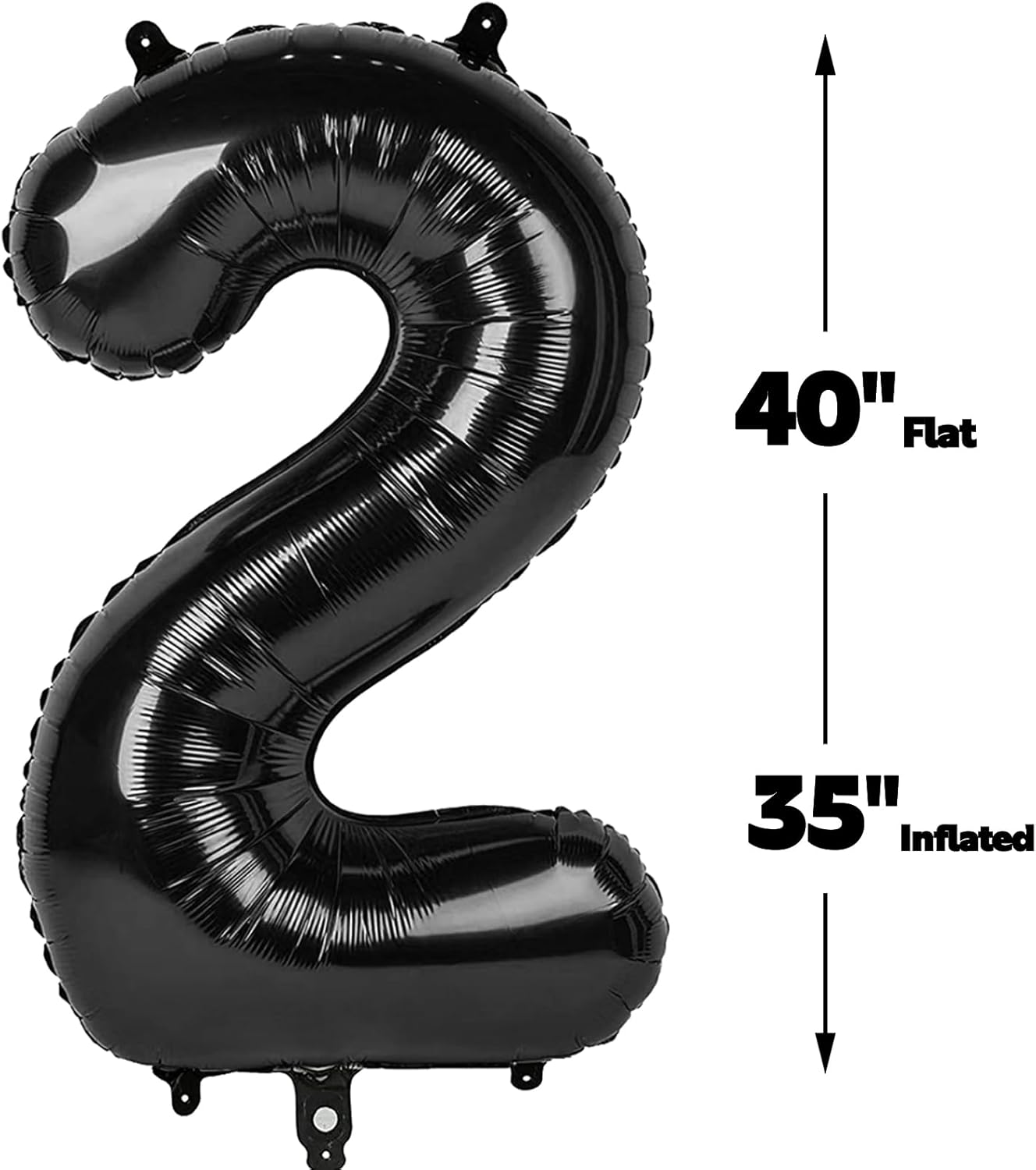 Black 40 Inch 20 Number Balloons, Balloon Decorations for 20 Birthday, Foil Giant 20 Birthday Graduations Anniversary Party