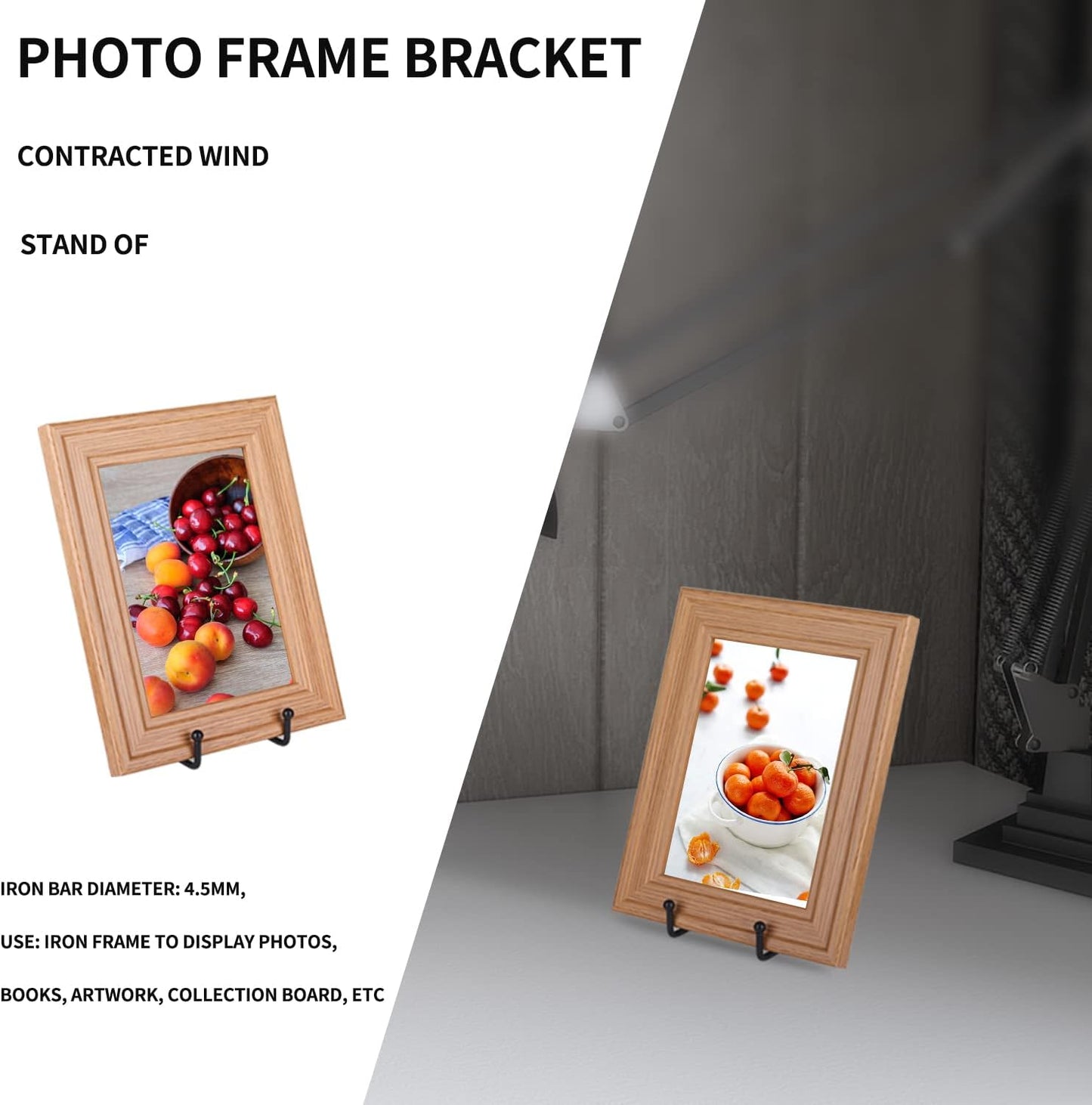 Decolore 3 Pack 6 Inch Black Metal Display Stands Plate Holder Display Stands for Picture, Decorative Plate, Book, Photo Easel, Artistic Work (3 Pack, 6 inch)