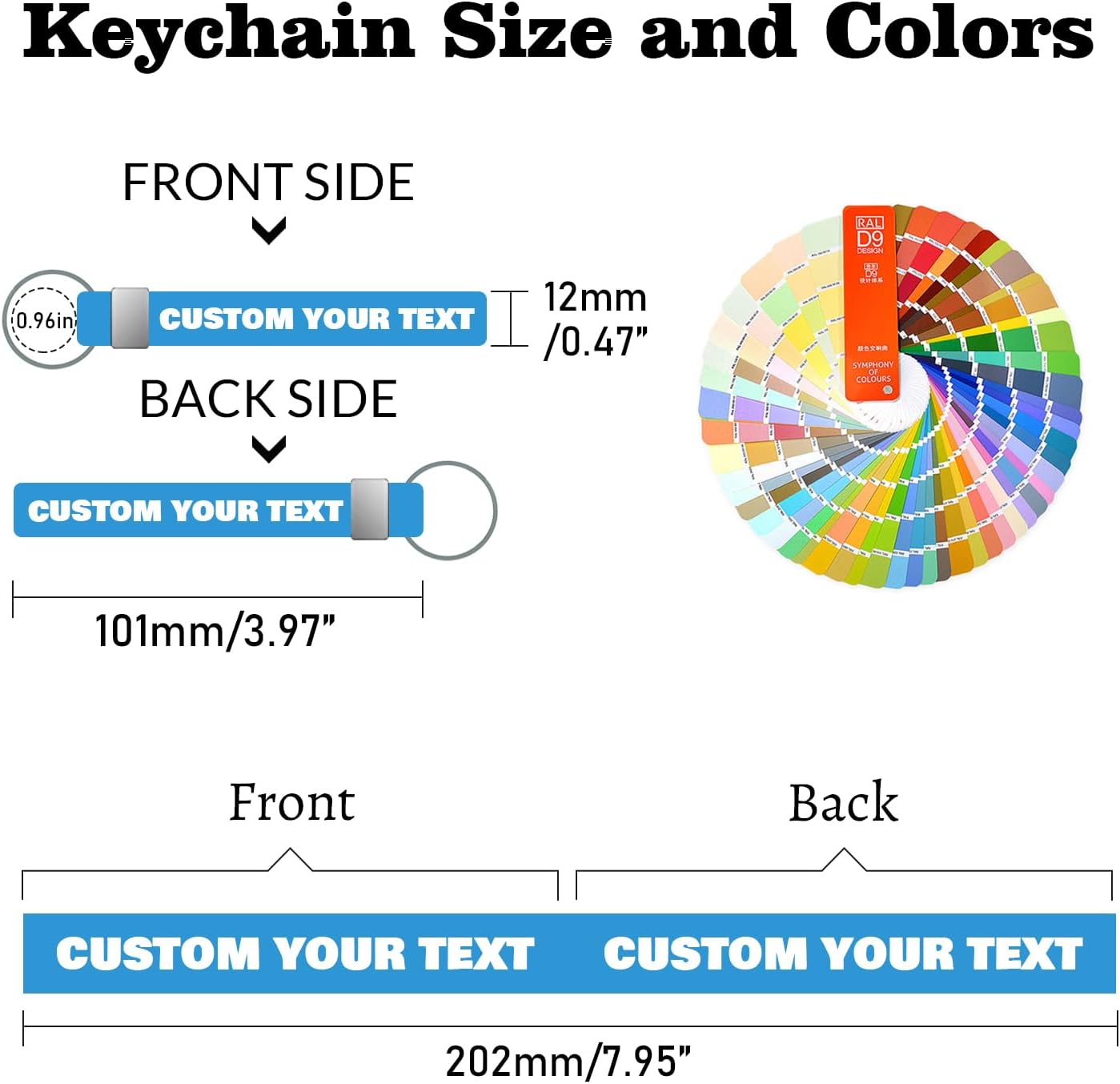 Personalized Keychain Silicone 5/10/50/100 Bulk Custom Keychains with Text for Events Party Guests Gifts