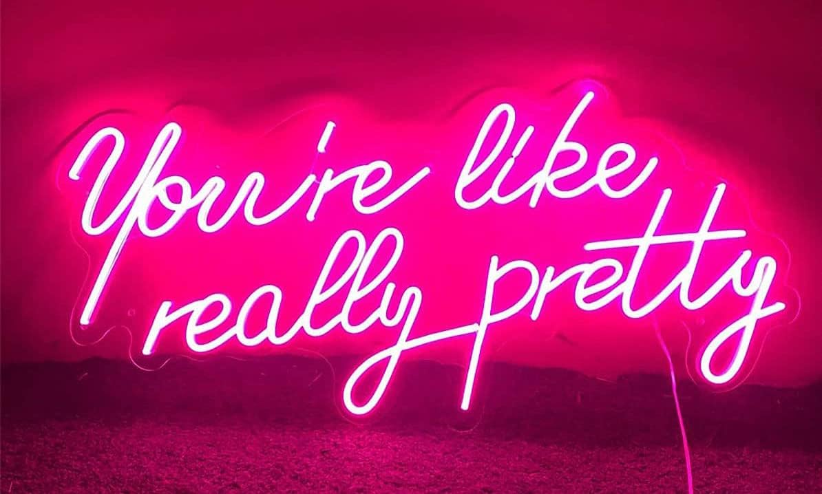 Ulalaza LED Neon Sign Night Light for Wall Party Décor Bedroom Room Bar Wedding Home Birthday Art Decoration Christmas with USB Chain Light modulator 5v (lets party blue)