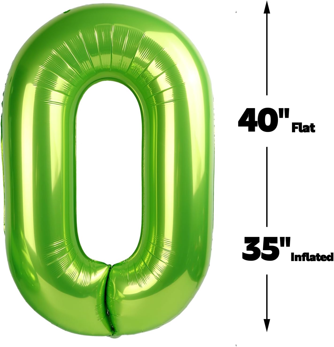 Light Green 40 Inch 0 Number Balloons, 0 Decorations for 10 20 30 40 50 60 70 80 90 100 Birthday, 2026 Light Green Foil Giant Birthday Graduations Anniversary Party Balloon