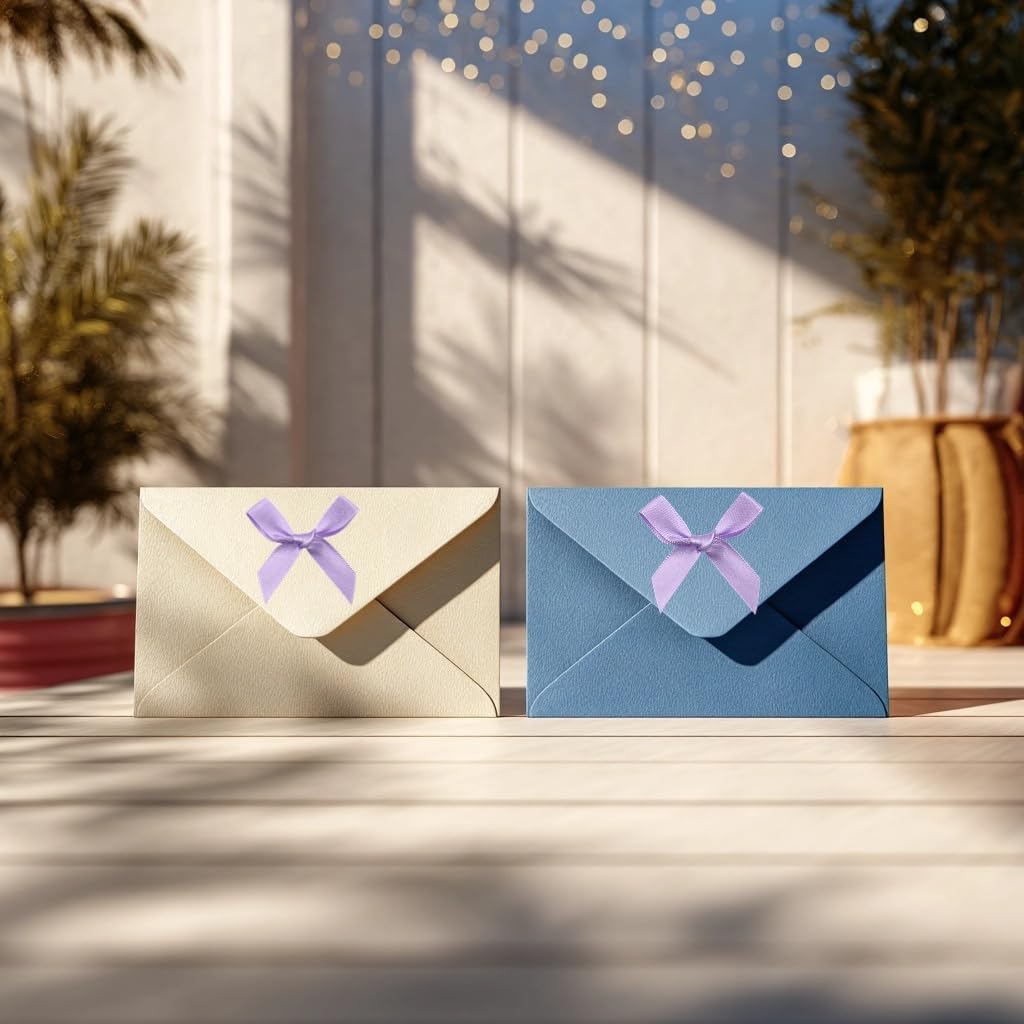 60pcs 1.7" Mini Lavender Ribbon Bows Decor – Small DIY Satin Light Purple Bows for Crafts, Little Bows for Gift Wrapping, Tiny Bow Stickers for Note Card Baby Shower cake and Candle Decorations