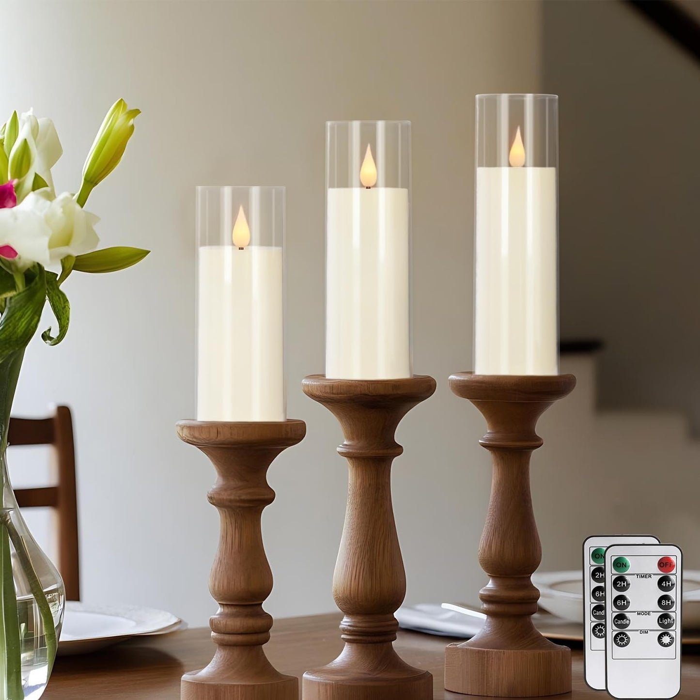 24-Pack A-Series Acrylic LED Flameless Candles with Remote Control - Perfect for Families, Parties, and Special Occasions