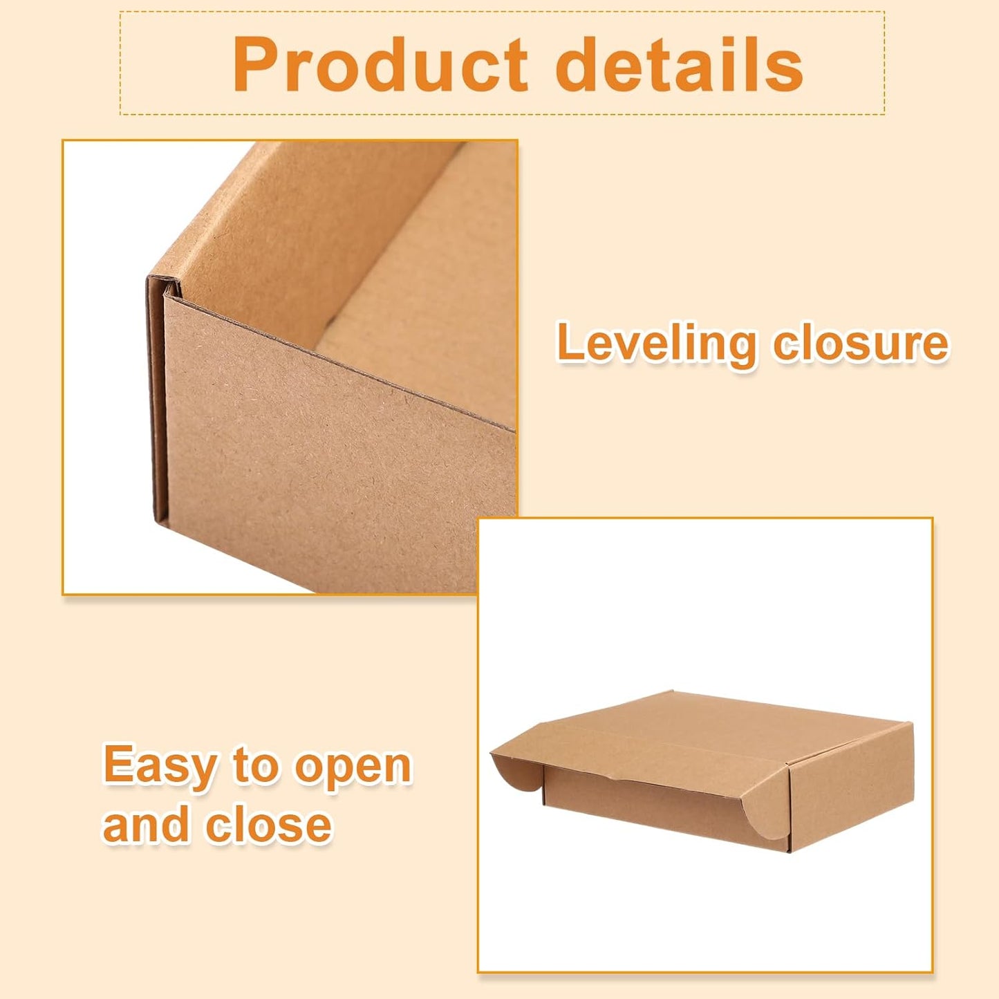 Qilery 200 Pcs Shipping Boxes Cardboard Gift Corrugated Cardboard Brown Boxes Mailer Packaging for Mailing Small Business Present (6 x 4 x 3 Inch)