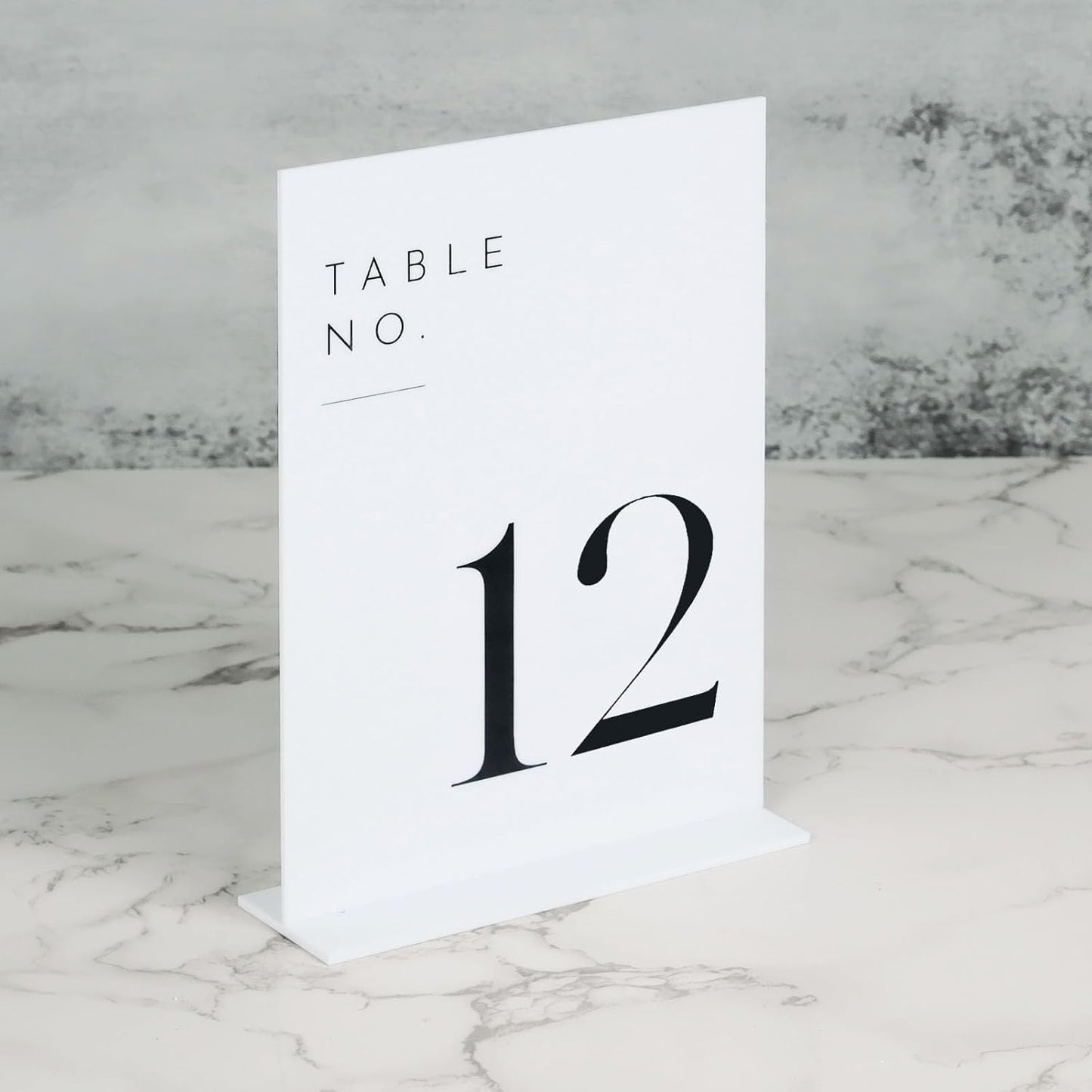 JINMURY White Wedding Table Numbers 1-10 with Stands, 5"x7" White Acrylic Table Numbers, Perfect for Wedding Reception, Party, Anniversary, Event