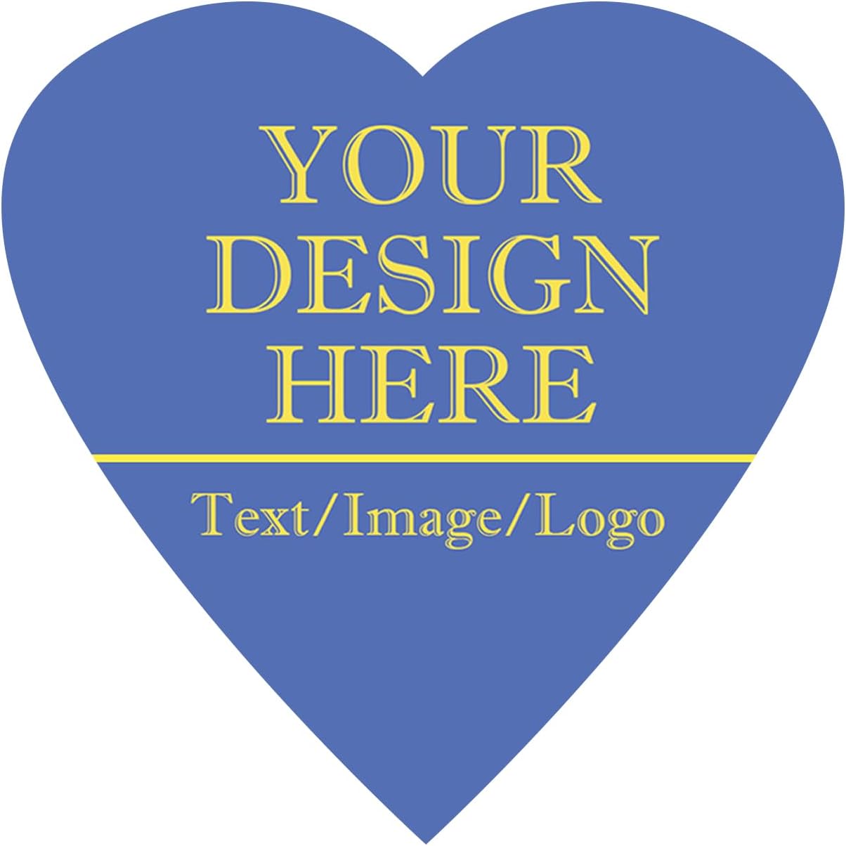 Custom Stickers 70-1000 Personalized Labels for Birthday Party Wedding, Customized Stickers for Business Logo(Heart)