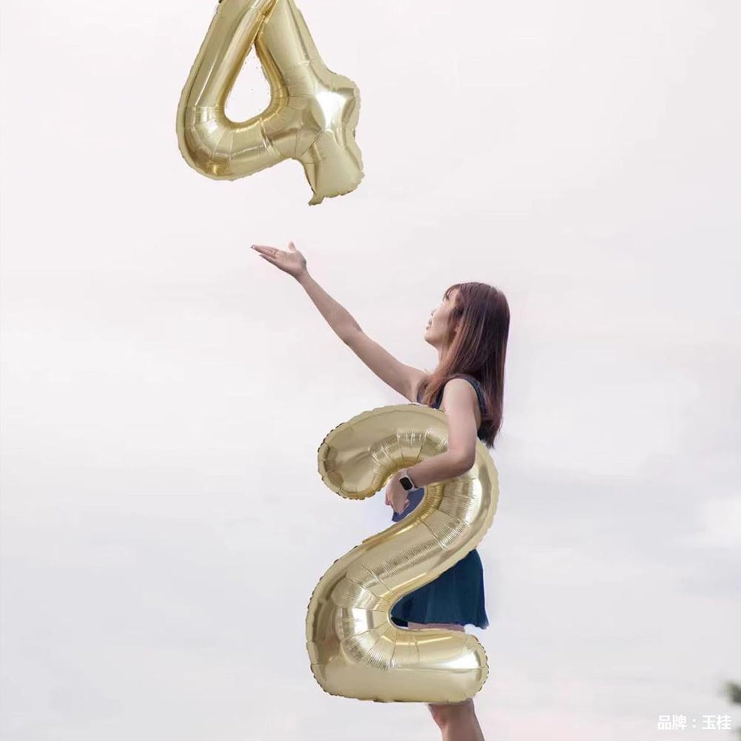 40 Inch Numbers 4 Light Gold Large Balloon Digital 4 for Birthday Party, 0-9 Birthday Party Decorations,Foil Mylar Big Number 4 Wedding Graduations Photo Shoot Decorations(Number 4)