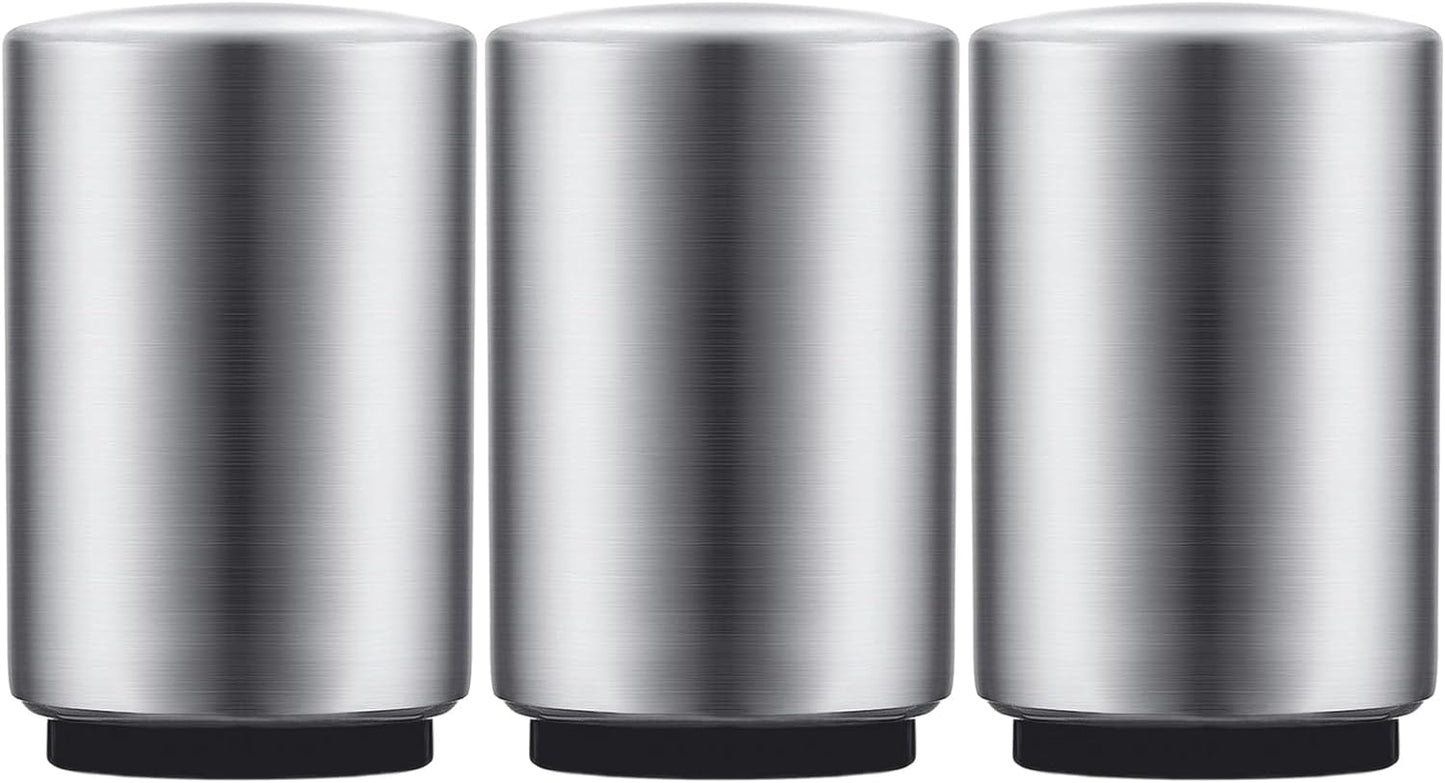3PCS Premium Automatic Beer Bottle Opener, Magnet Stainless Steel Push Down Off Soda Lid Open Magnetic Catching No Damage Caps, Portable Pop the Top Bar Tools for Home Wine Accessories Picnic Camping