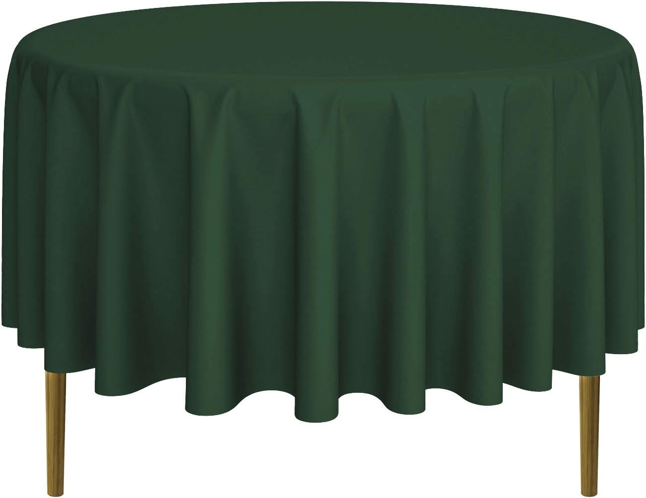 Lann's Linens - 10 Premium 90" Round Tablecloths for Wedding/Banquet/Restaurant - Polyester Fabric Table Cloths - Hunter Green