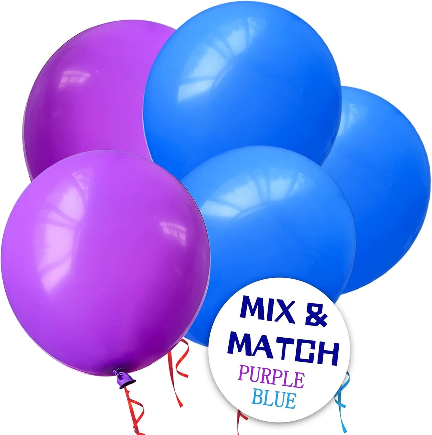 110pcs Purple Balloons 12 inch, Purple Latex Balloons for Birthday Party Baby Shower Wedding(with 2 Ribbons).