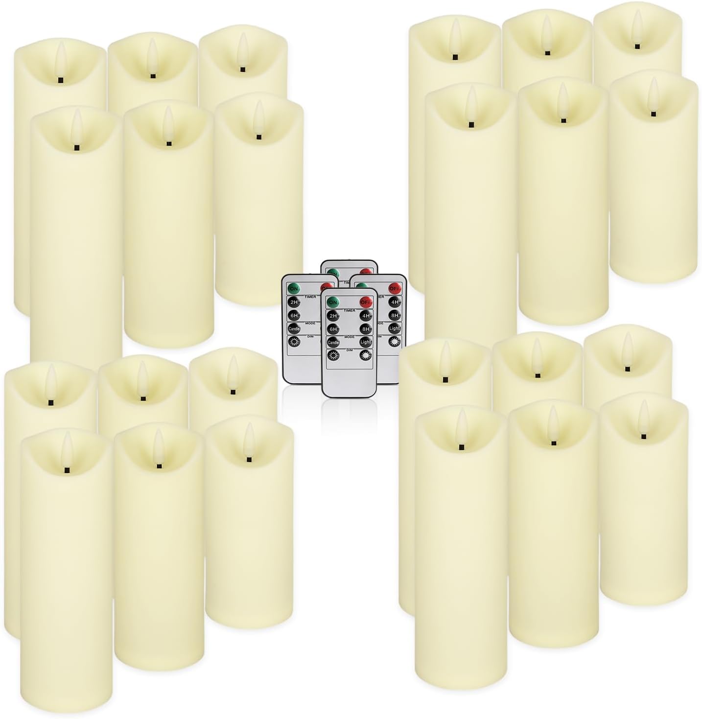 24 Packs of flameless LED Candles with timers and Flashing Battery Operation for Halloween, Christmas and Wedding decoration96 (24pack)