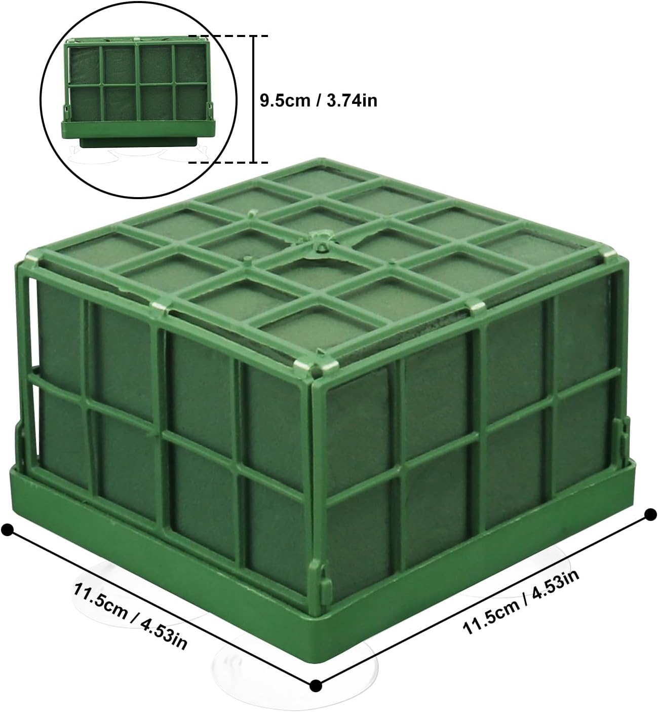 10 Pack Floral Foam Cage, Premium Floral Cage Foam Box for Fresh and Artificial Flowers – Perfect for Wedding, Home and Garden Decorations(4.5 x 4.5 x 3.75 inch) by IHDYPPEW