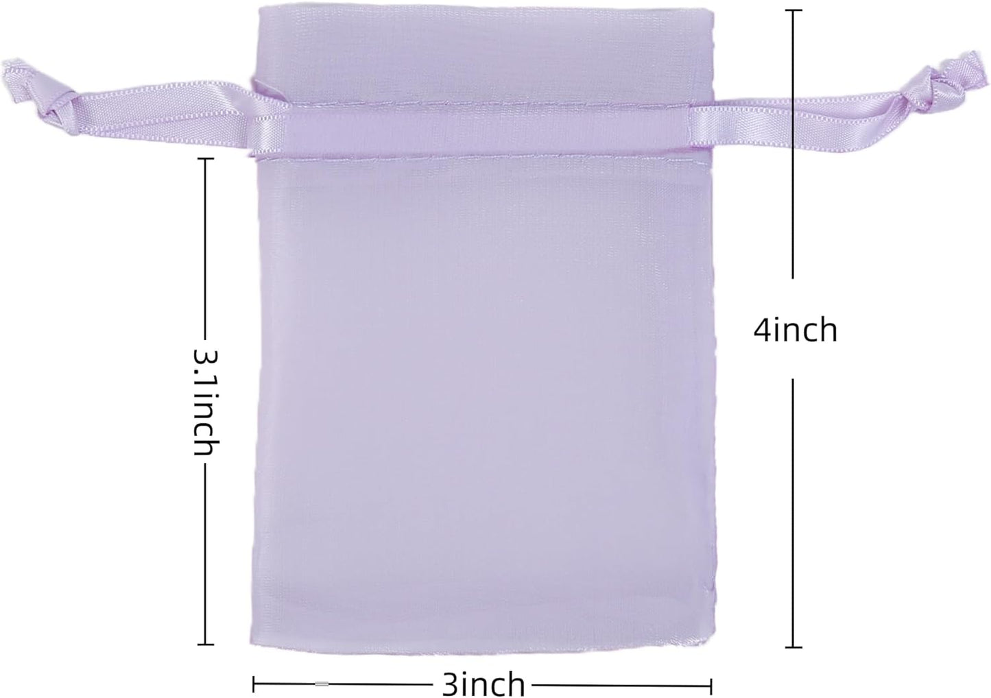 20 Pcs Lilac Purple Small Organza Bags 3X4 inch for Wedding Favors with Drawstring, Mini Mesh Gift Bags Jewelry Pouch for Candy Bridal Shower Party Favor Baby Shower Christmas
