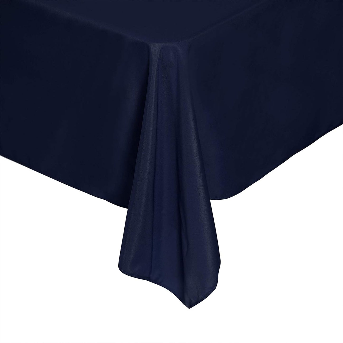 Rectangle Tablecloth 90x132 inch Washable Polyester Fabric Table Cloth for Wedding Party Dining Banquet Decoration（90x132, Navy）