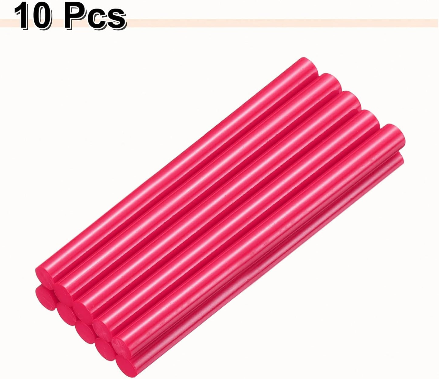 HARFINGTON 10pcs Hot Glue Sticks 0.43" Dia x 5.91" Long EVA Mini Hot Melt Adhesive Glue Stick for Hot Melt Gun Wood Plastic Glass Flowers Fabrics Foam, Rose Red