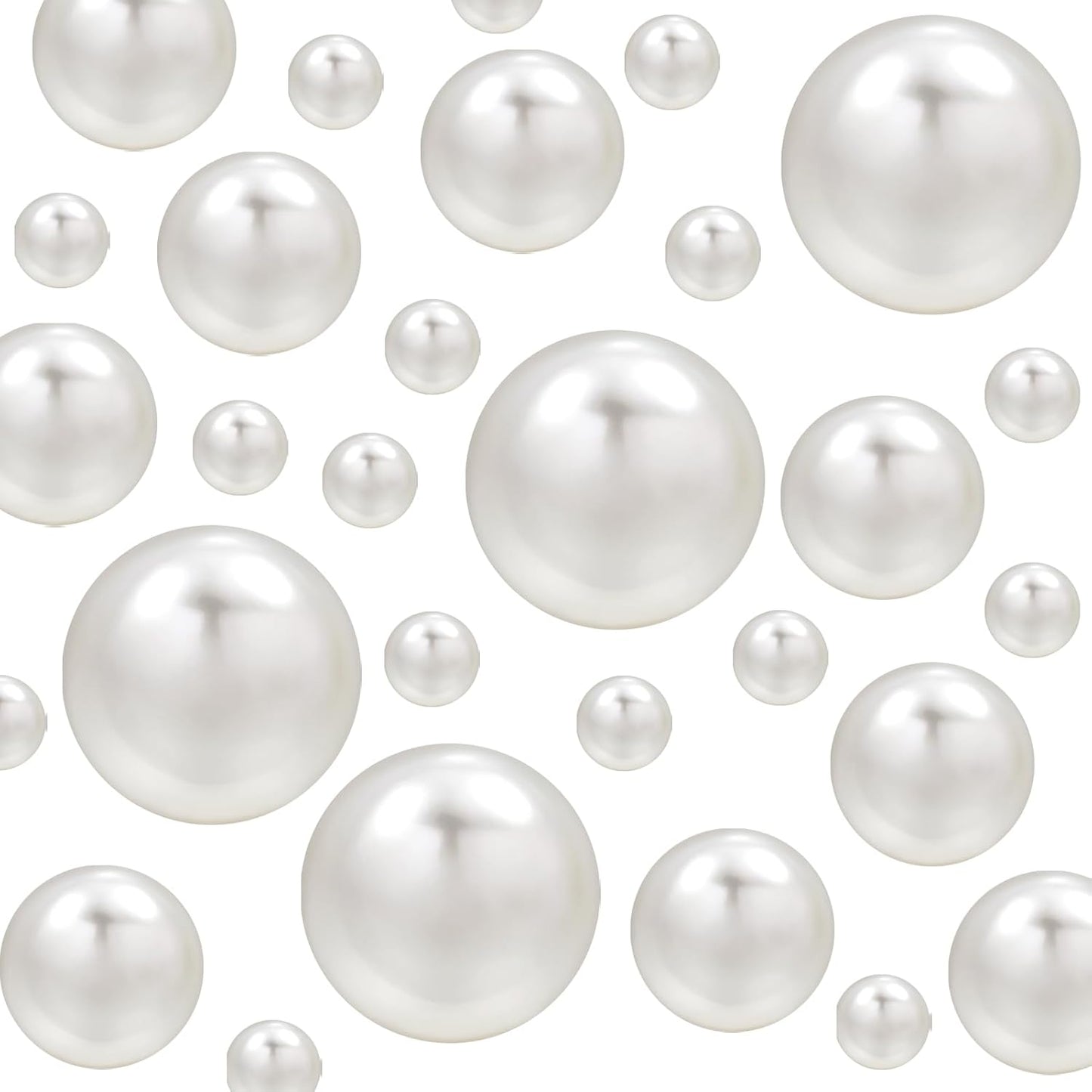 Floating Pearls for Centerpieces Vases, 250PCS Ivory No Hole Fake Pearl Beads and 4000PCS Water Beads for Vase Filler Floating Beads for Wedding Home Party Decoration (Ivory 8/14/20mm)