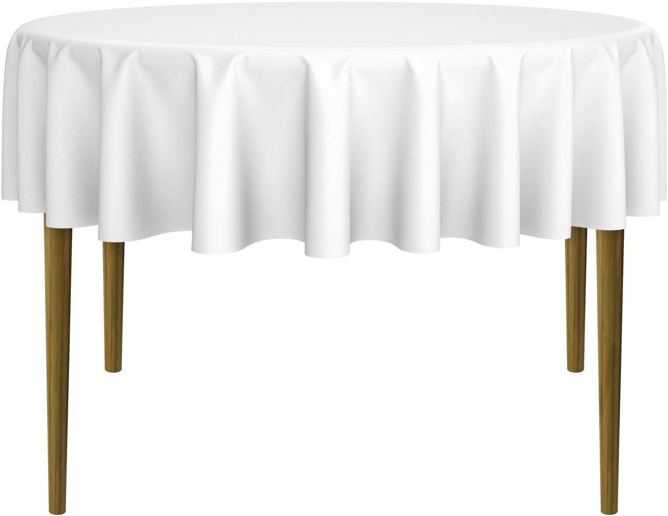 Lann's Linens - 10 Premium 70" Round Tablecloths for Wedding/Banquet/Restaurant - Polyester Fabric Table Cloths - White