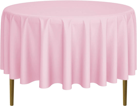 Lann's Linens - 10 Premium 90" Round Tablecloths for Wedding/Banquet/Restaurant - Polyester Fabric Table Cloths - Pink