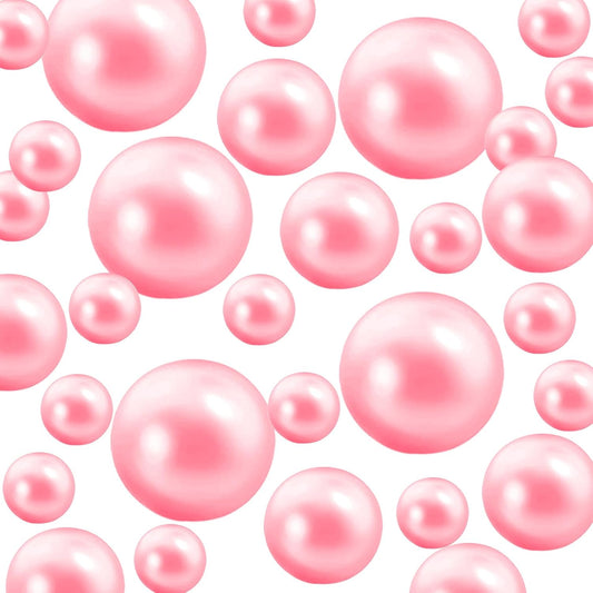 300Pcs Vase Filler Lightpink No Hole Faux Pearl Beads for Vase Filling Decorations, Candle Centerpieces, Wedding Centerpieces, Home Party Decor (8/14/20mm)