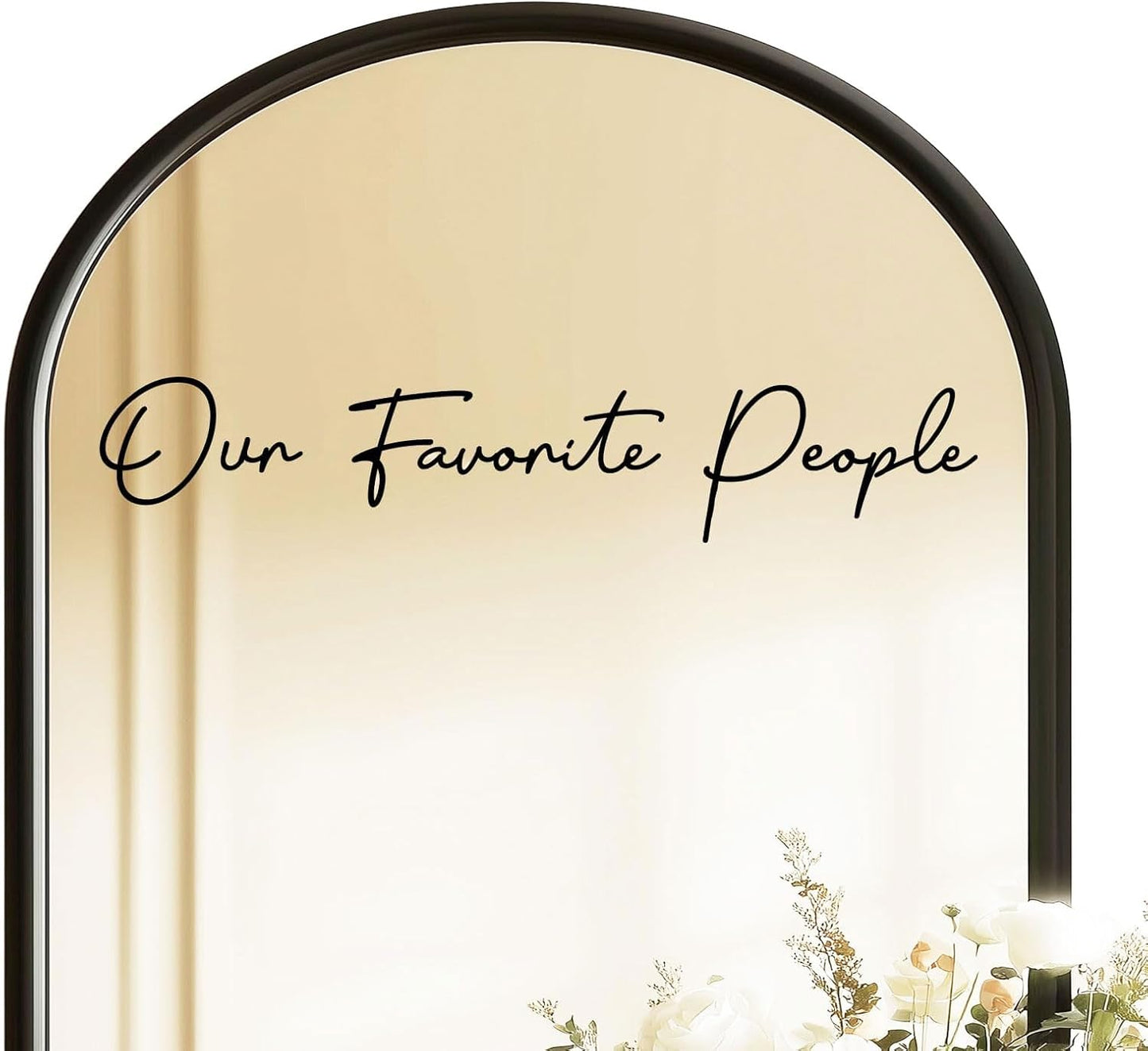 Our Favorite People Seating Chart Decal Wedding Seating Chart Header Decal for Mirror Our Favorite People Welcome Sign Wedding Welcome Vinyl (Black, Width 17")