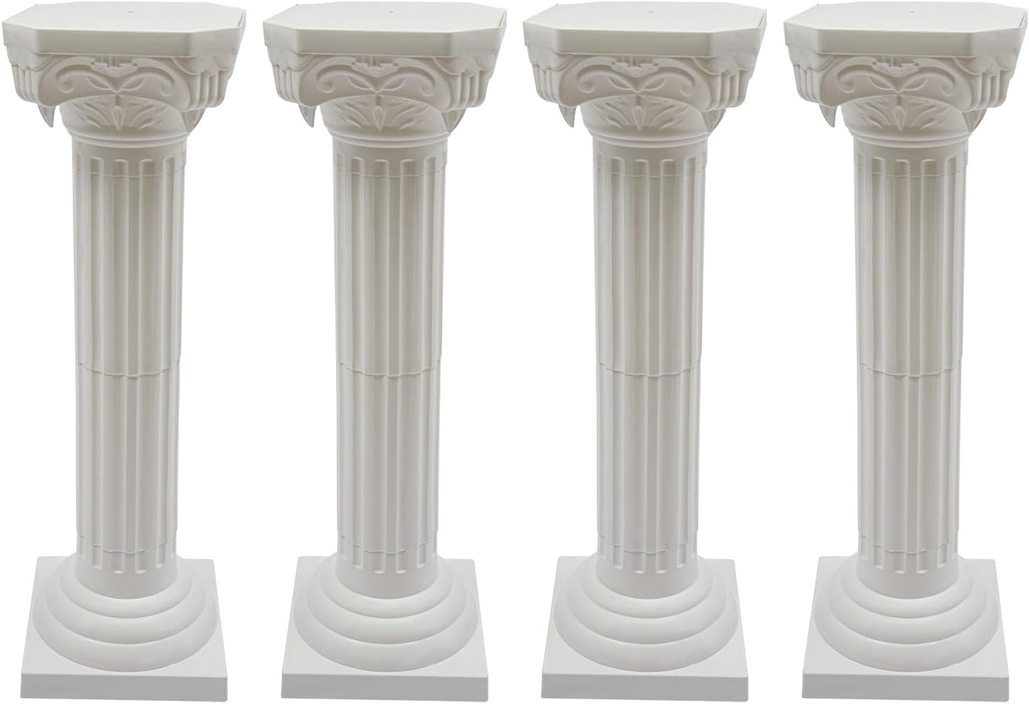 Roman Pillars Decoration Party Flower Pot Columns Set 4Pcs Decor Pedstal Stand 34.65in Flower Floral Wedding Party Event Road Decorative Columns (34.65in 4Pcs Style3)