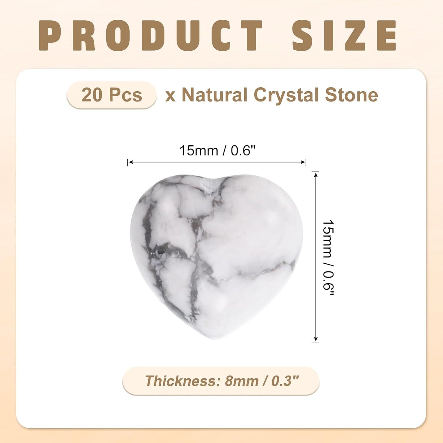 PATIKIL 20 Pcs Natural Heart Shaped Crystal Stone, 0.6 Inch Mini Polished Love Gemstone Crystal, Pocket Rock Engraved Worry Stones for Women Gifts Meditation, White Gray