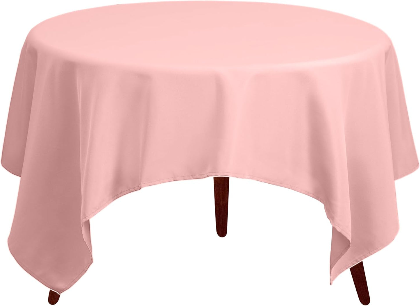 Gee Di Moda Square Tablecloth - 70 x 70 Inch Pink Table Cloth for Medium Square or Round Tables - Heavy Duty Washable Fabric - for Buffet Table, Holiday Party, Dinner, Wedding & Baby Shower