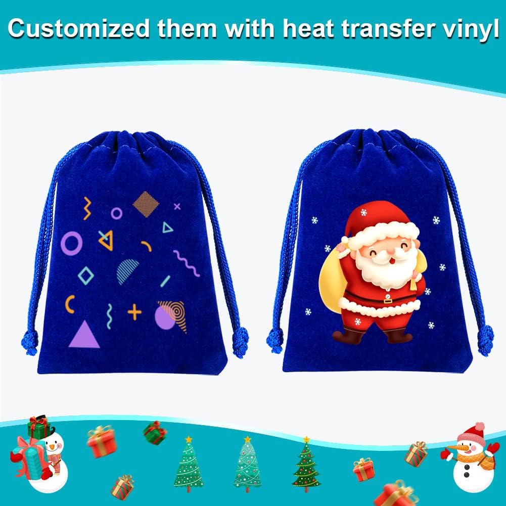 Shintop 10pcs Velvet Drawstring Bags Wedding Gift Bags Velvet Cloth Jewelry Pouches (Blue)