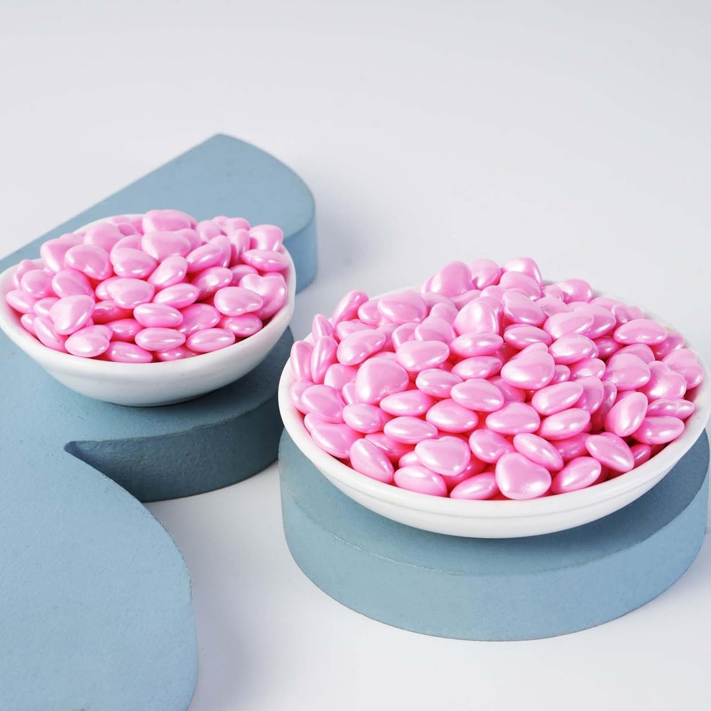 Kasvan Pink Heart Shapes Sprinkles - Edible Candy Pearls 130g/4.58 Oz, Mix Size, Baking Cake Decorations, Ice Cream Toppings and Cookie Decorating, Wedding Party Chirstmas Supplies (Pink)