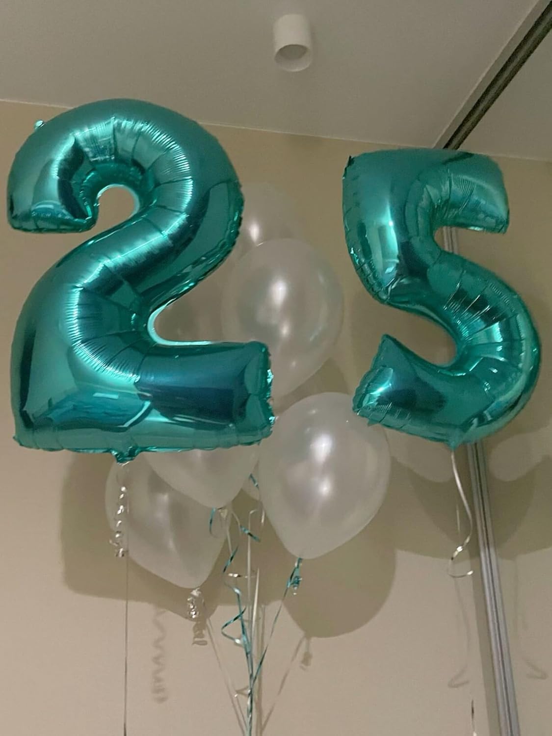 Big 40 Inch Teal Blue 2 Number Balloon Birthday Decoration, Teal Blue Number 2 Helium Balloons 12 20 22 23 24 26 28 32 42 Celebration, Boy Girl Baby Anniversary Party Graduations Supplies