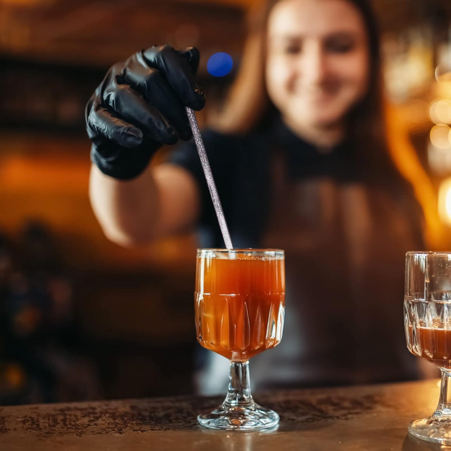 50-PCS Pink Glitter Plastic Swizzle Sticks, Crystal Cake Pops, Cocktail Coffee Drink Stirrers, Lolipop Stick, for Valentines Day Christmas Party, 7.24 Inch