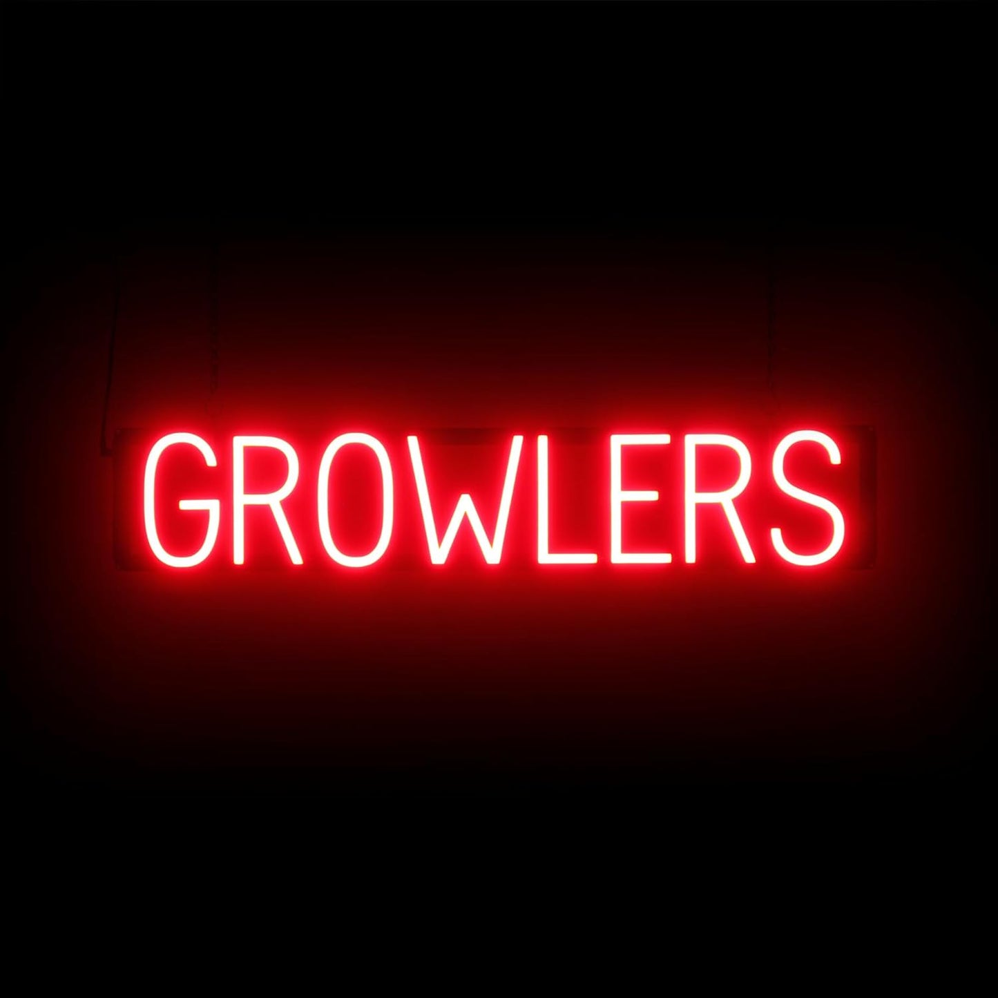 SpellBrite GROWLERS Sign | Beer-Related Sign with Neon Look, Red LED Light Source | 33.0" x 6.3"