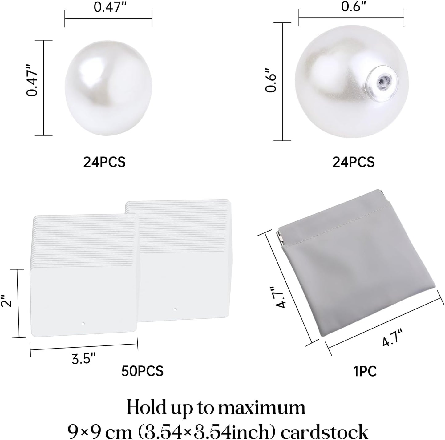 UNIQOOO 24Pcs Decorative Pearl Place Card Holders Bulk, Elegant Ivory Name Card Stands Set, for Wedding Table Place Cards, Dessert Table Decor, Retail Shop, Business Card, Name Tag, Party Food Signs