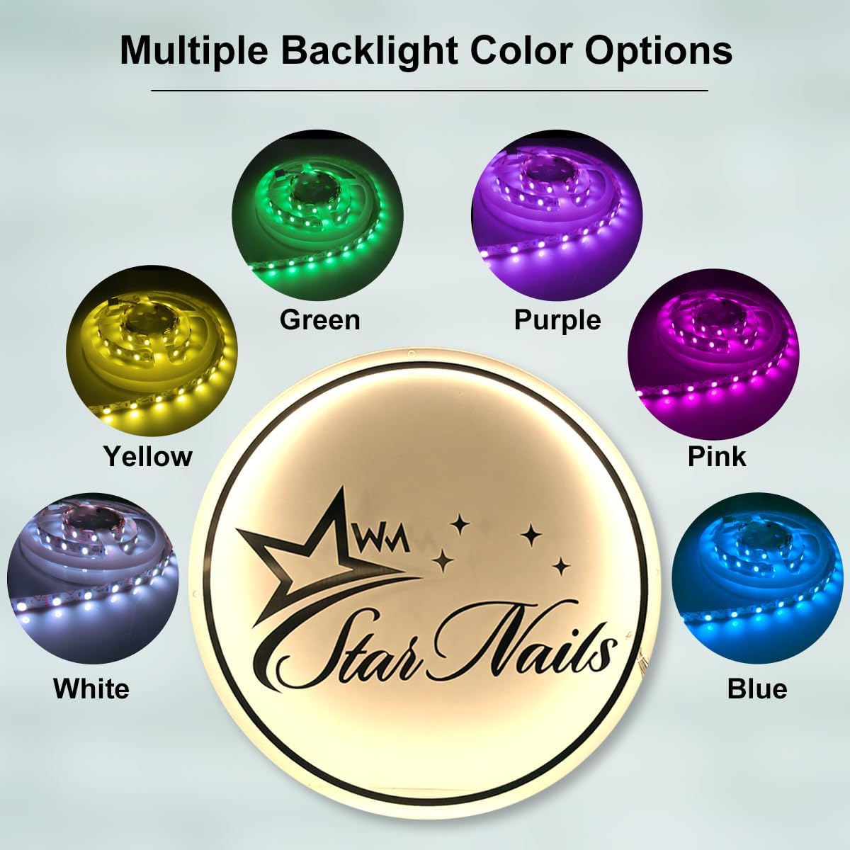 Custom Neon Business Sign,Personalized Backlit LED Signs, Acrylic custom light up sign for business logo, UV/Metal Bar Salon Beauty Studio Custom LED Neon Wall Decor Sign (Custom Business Neon Sign)