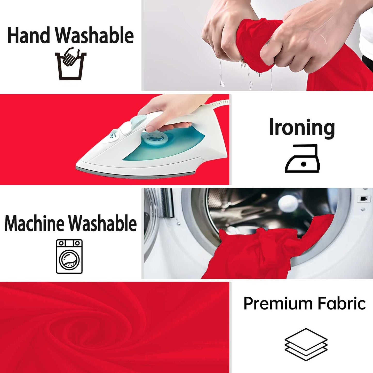 Red Photography Backdrop for Photoshoot, Photo Backdrop Curtain, Red Backdrops for Party Portrait Photoshoots Video Studio 6FTx9FT