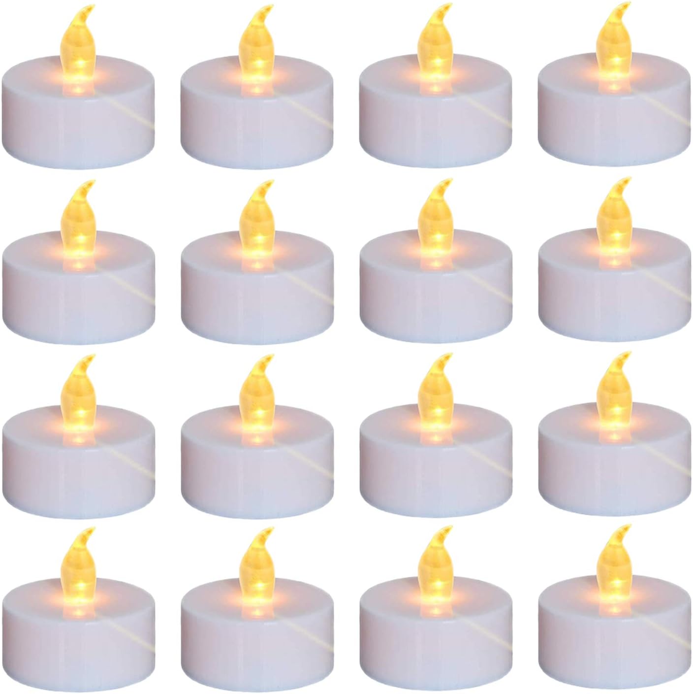 Nancia 100PACK Flameless LED Tea Lights Candles, Realistic and Bright Flickering Long Lasting 200Hours Battery-Powered, Ideal Party, Wedding, Birthday, Gifts Home Decoration Warm Yellow