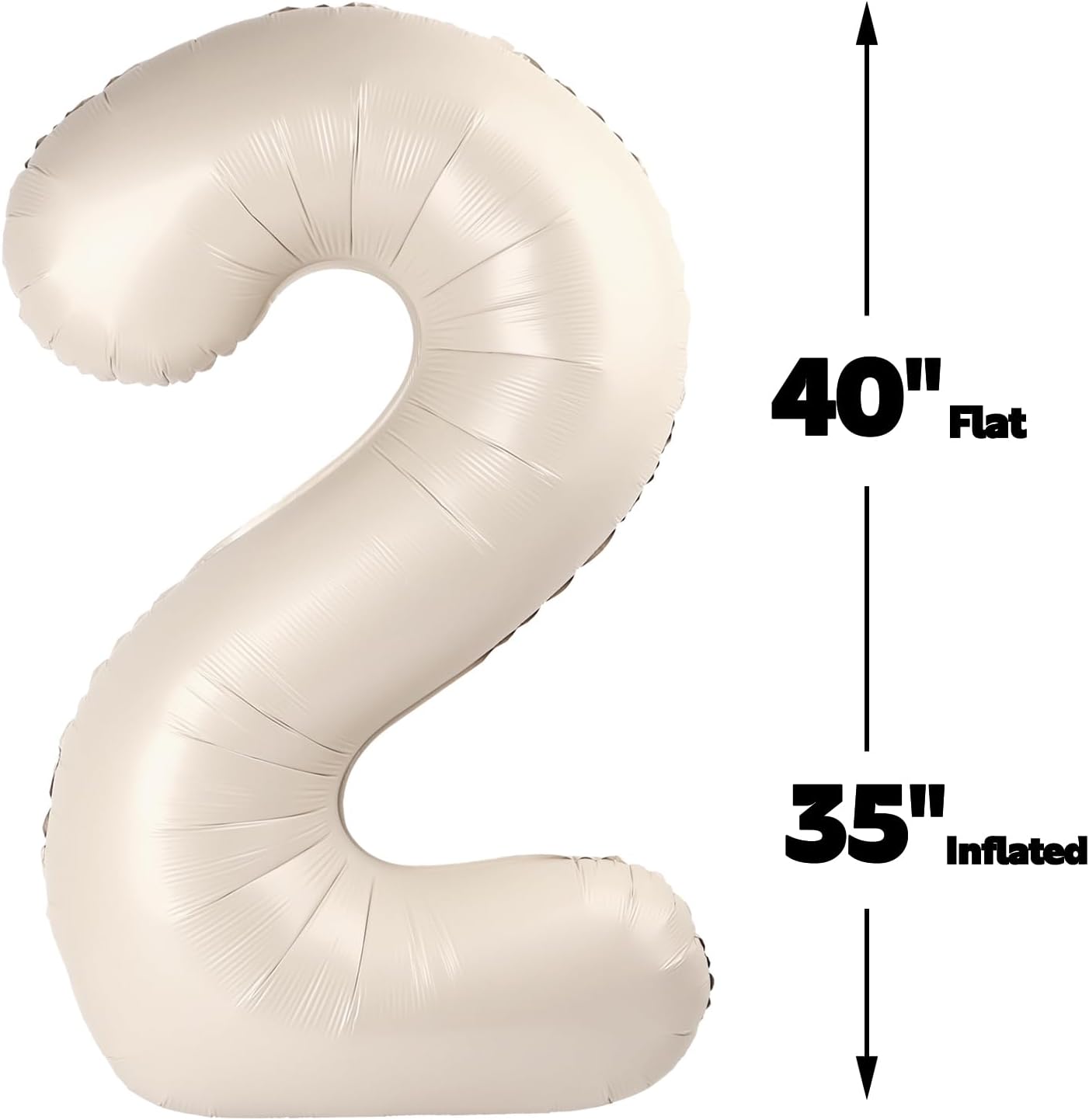 Cream White Foil Number 28 82 Balloon 40 Inch, Helium Mylar 28 82 Numbers Birthday Balloons, 28 82 Cream White Women Men Anniversary Graduations Party Supplies