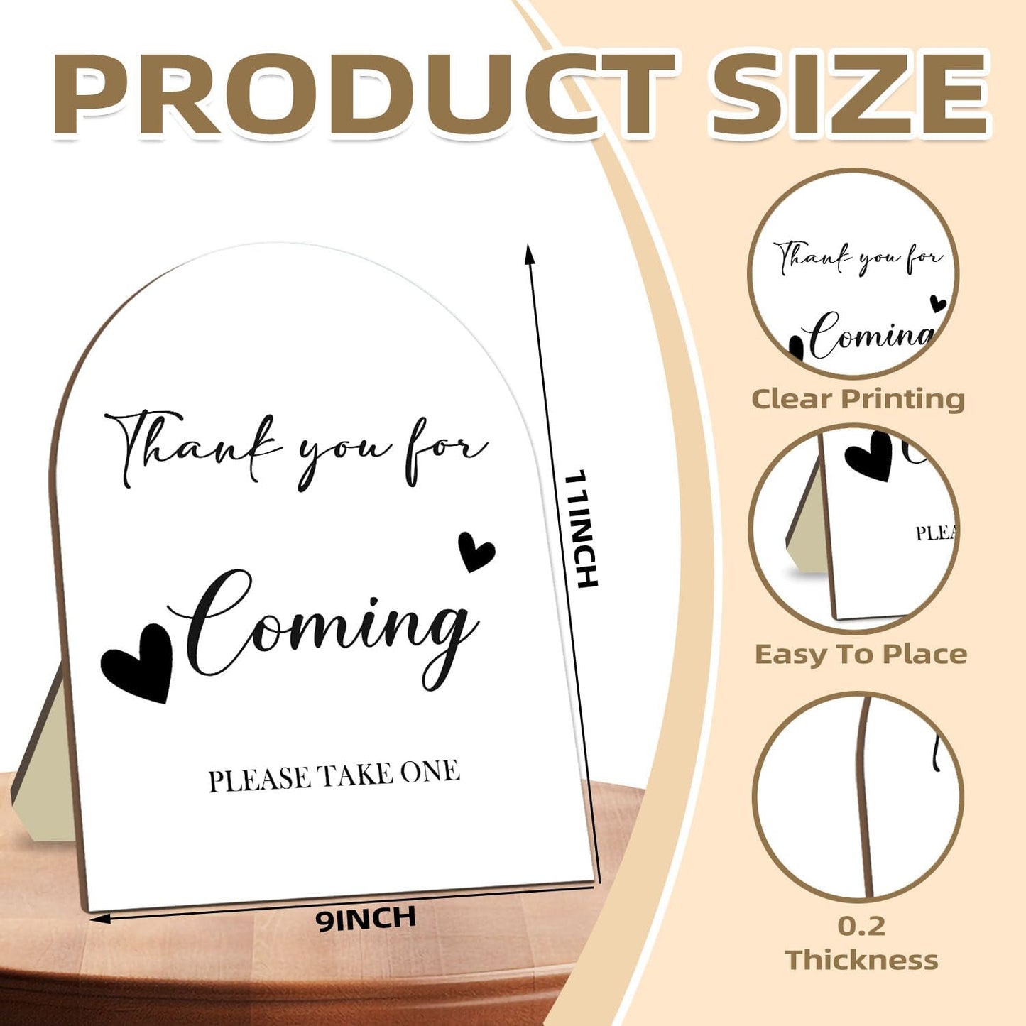 Thank You for Coming Please Take One - Minimalist Decor Bridal & Wedding Shower Sign - 9 * 11IN