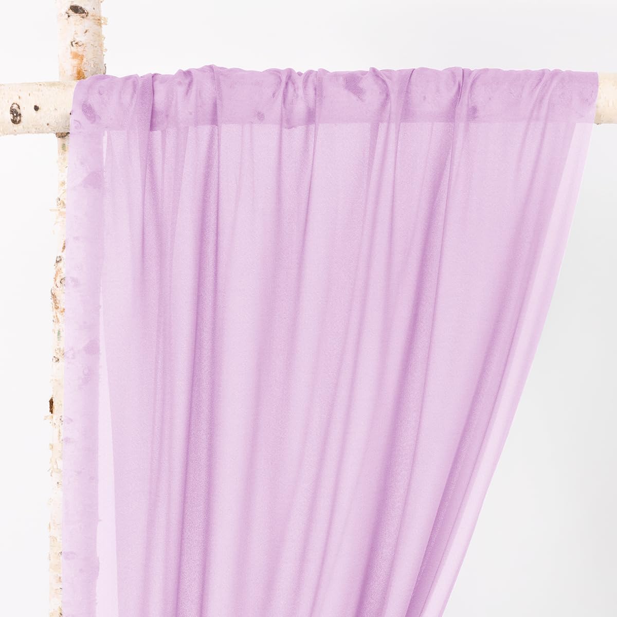 MLMW Wedding Arch Draping Fabric 1 Panel 29" x 20Ft Easter Lilac Sheer Wedding Arch Backdrop Drapes Outdoor Curtain for Ceremony Party Background Ceiling Decor