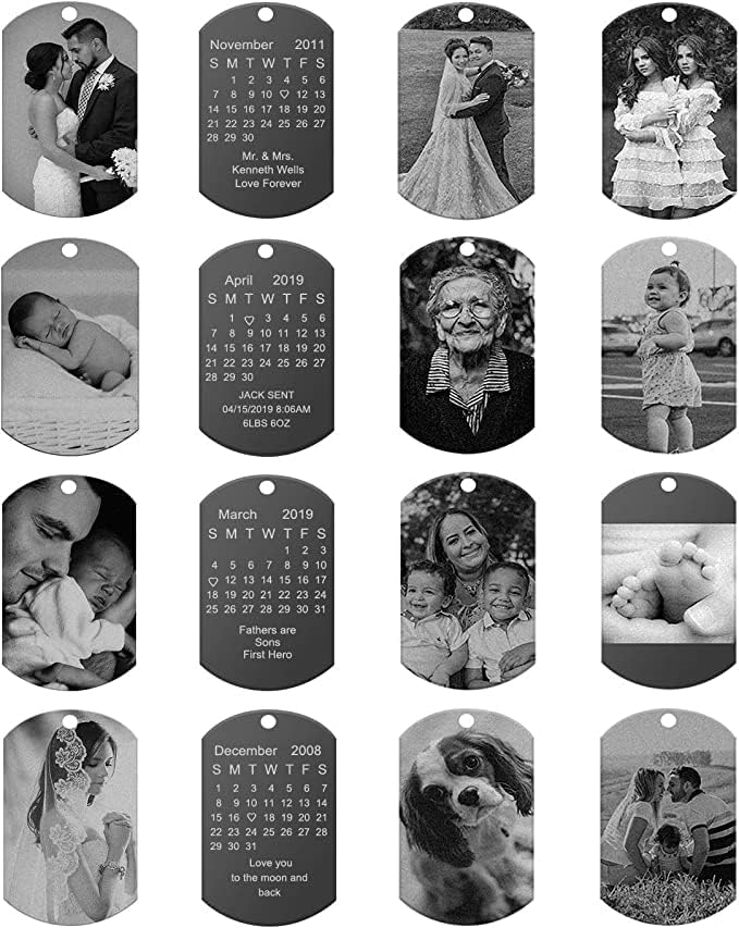 Personalized Double-sided Photo Text+Icons Keychain Drive Safe Boy Girlfriend Pet Memorial Anniversary Custom Keychain Gifts