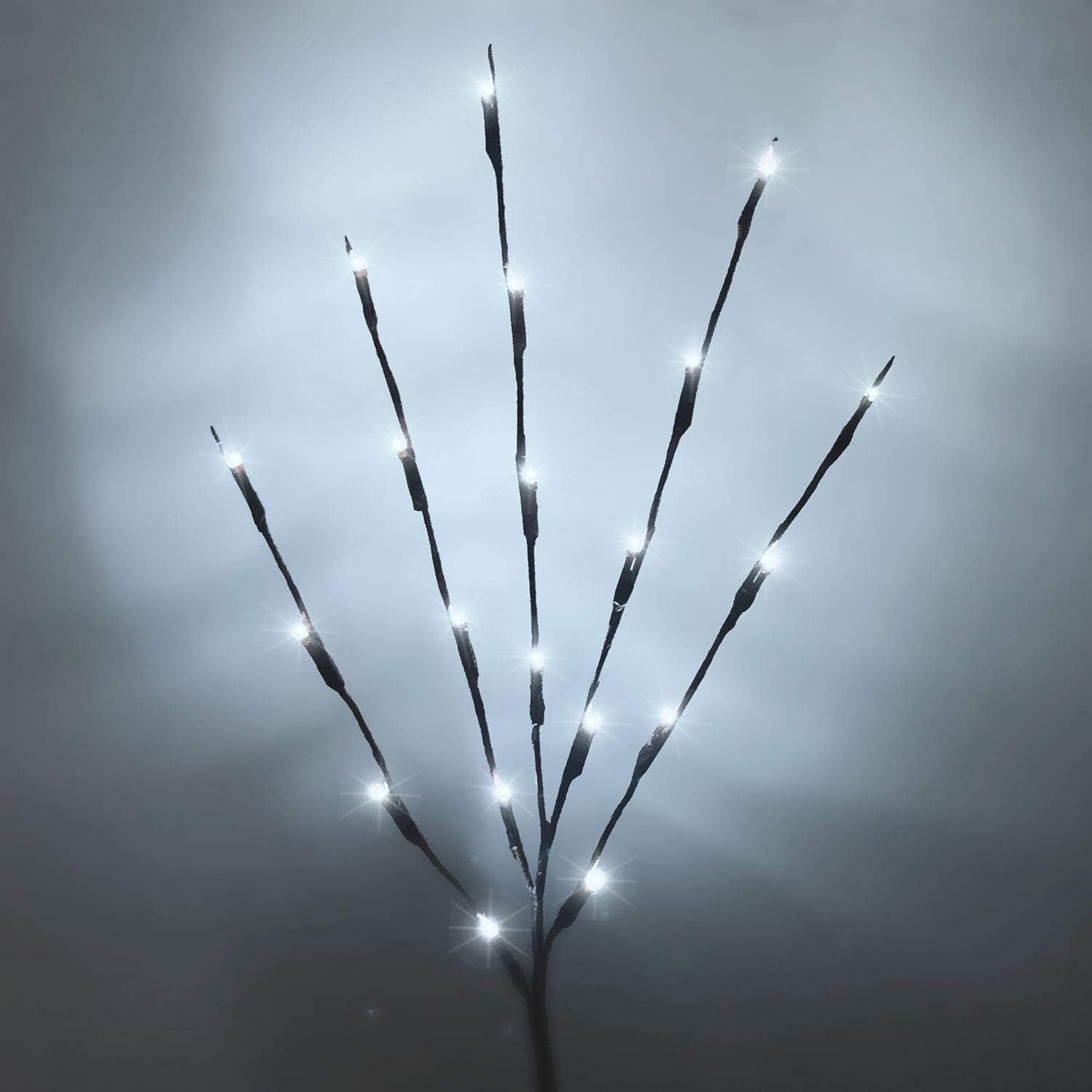 Led Branch Light Battery Operated Lighted Branches Vase Filler Willow Twig Lighted Branch 30 Inch 20 LED for Christmas Home Party Decoration Indoor Outdoor Use Pack of 2 White