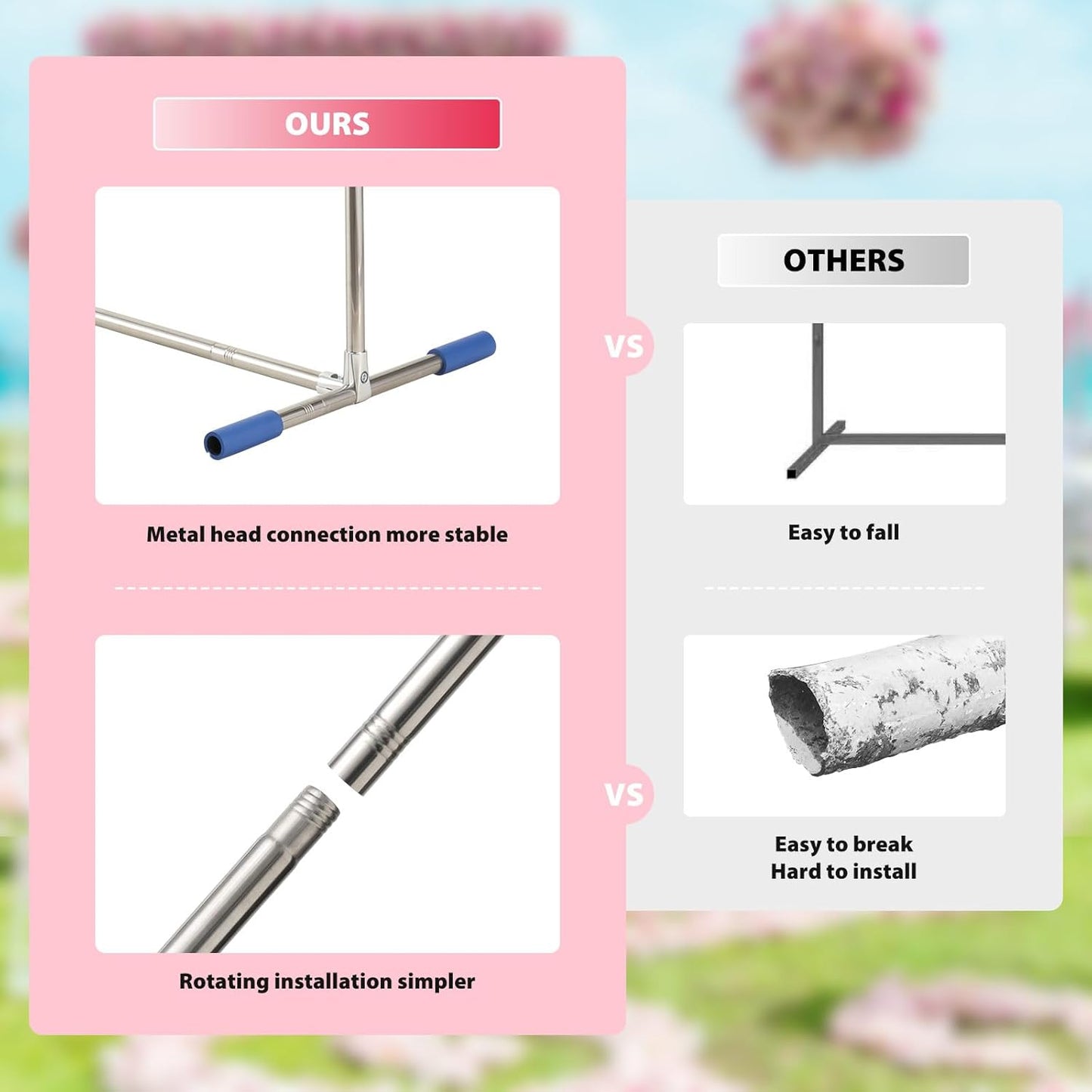 Wedding Arch,7 x 6 FT Metal Arch Backdrop Stand with Support Feet Base,Square Arched Frame for Birthday Party Ceremony Event Balloon Arches Decoration