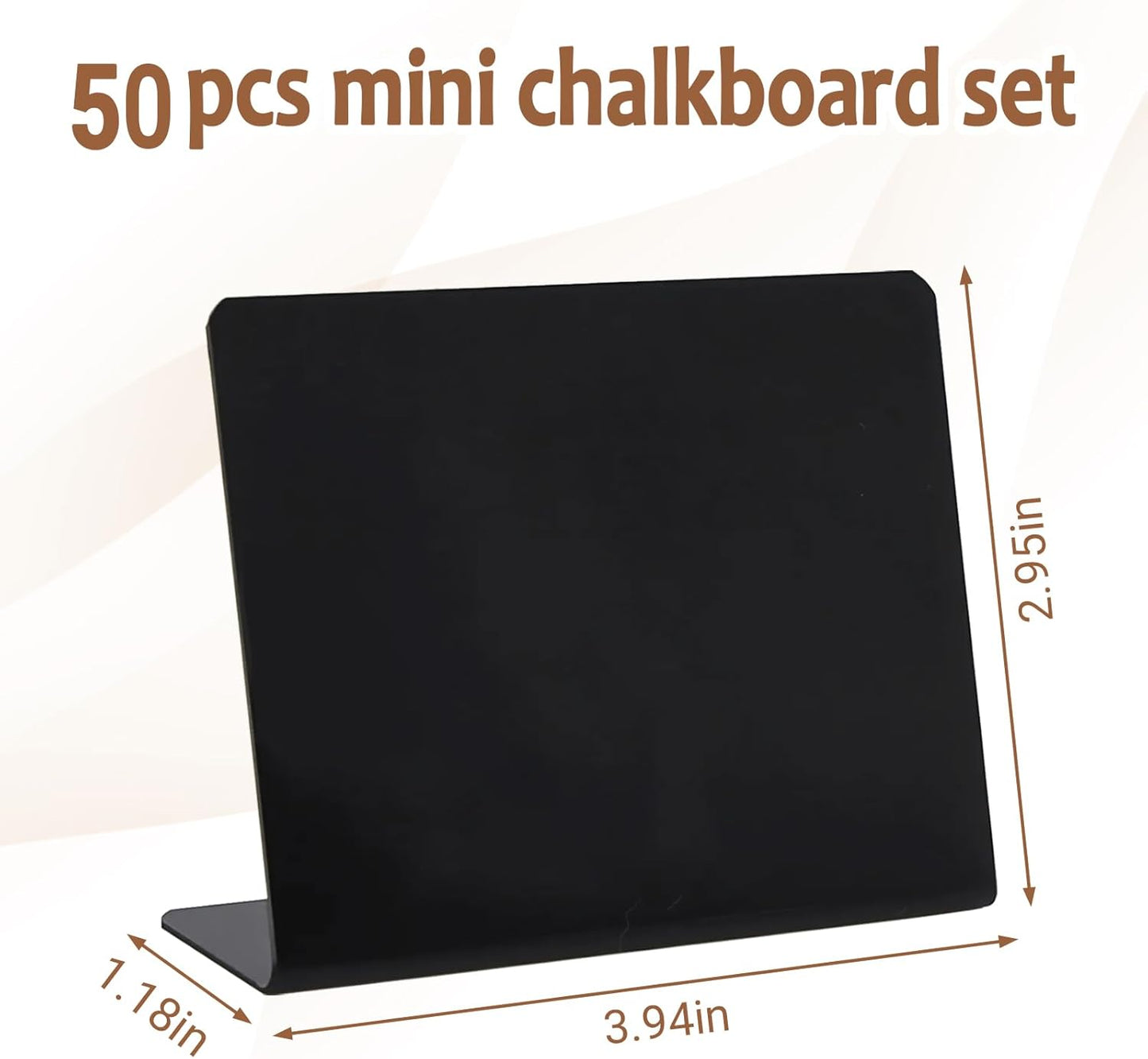50Pcs Food Labels for Party Buffet PVC Erasable Writing Pad Mini Chalkboard Signs Thickened and Durable Occasions are Birthday Bakery Wedding Price Display Boards