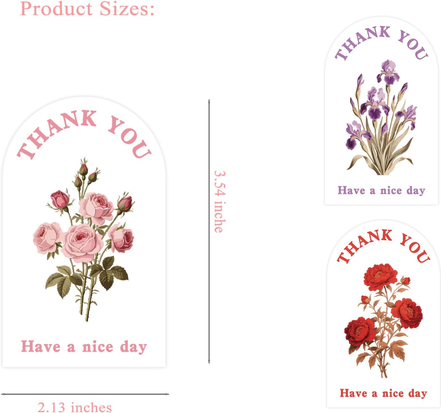 300Pcs Large Thank You Stickers, Outer Packaging Sealing Labels, and Gift Box Decorations,Foval Thank You Stickers.