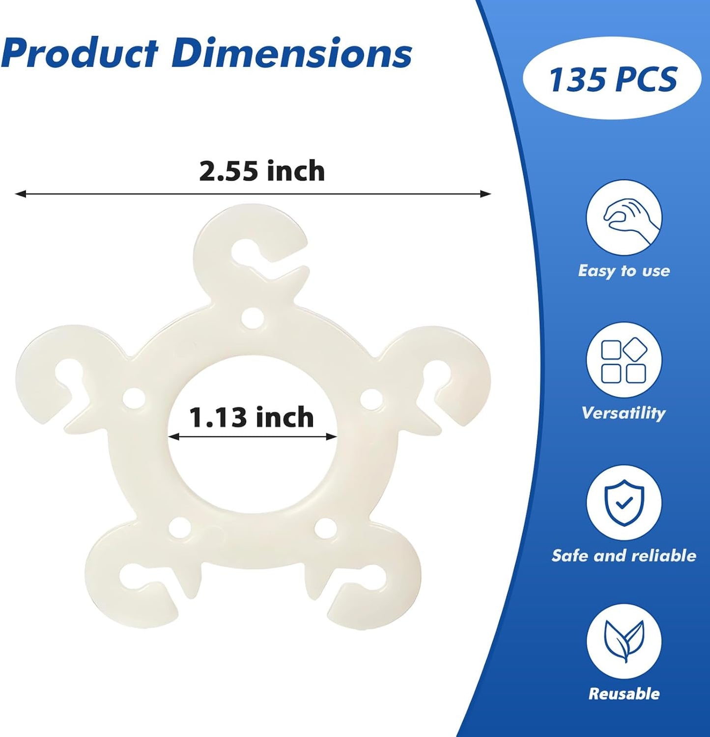 135 Pcs Flower Balloon Clips for Balloon Arch Plastic Balloons Arch Clips Flower Balloons Connectors Clip Holders for Weddings Birthdays