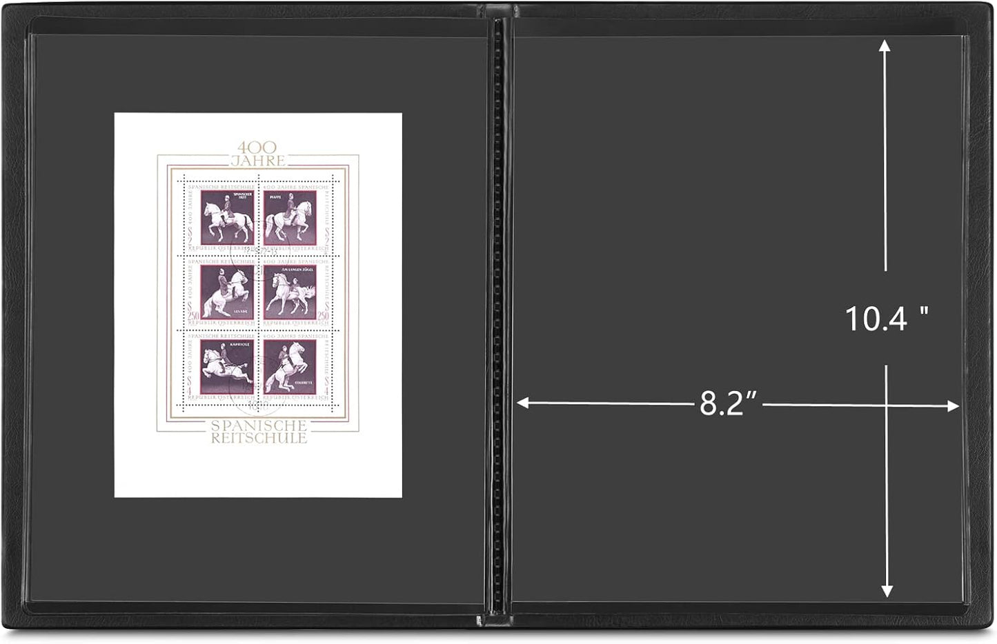 MUDOR Stamp Albums for Collectors, 1 Pockets Stamp Book for Collectors, 10 Sheets Stamp Stockbook, Black