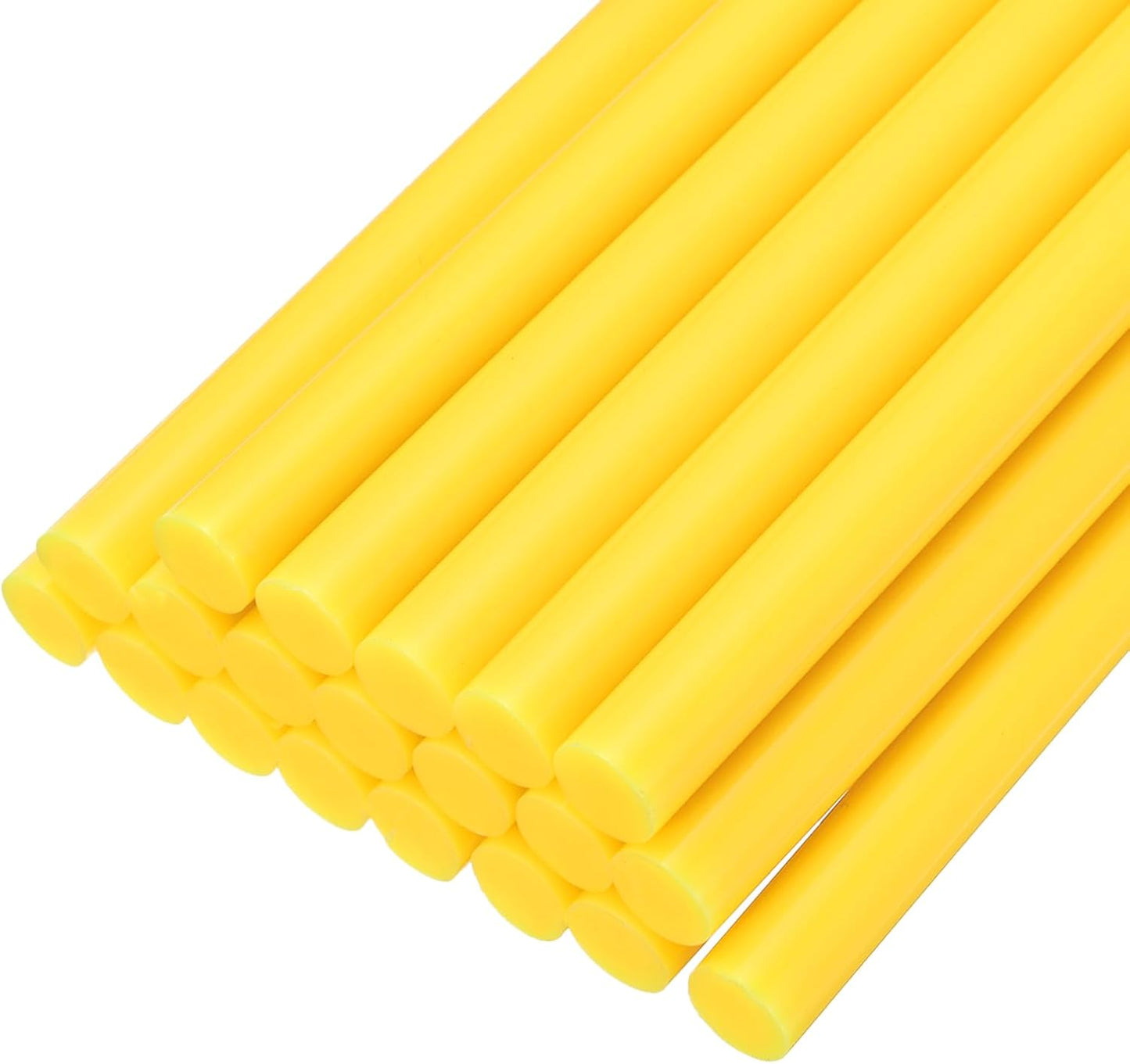 uxcell 20pcs Hot Glue Sticks for Glue Gun 7mm/0.28-inch x 8-inch Mini Hot Melt Adhesive Glue Stick Light Yellow